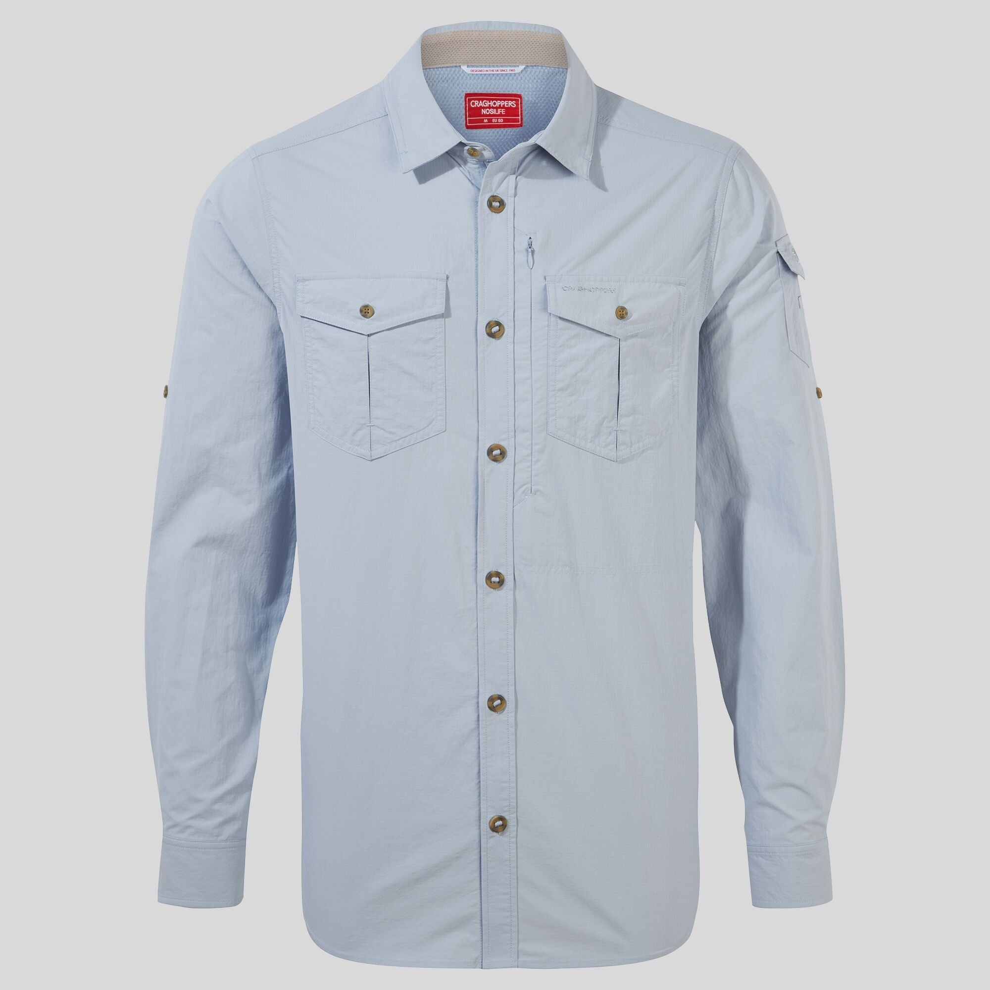 Men's Insect Shield® Adventure II Long Sleeved Shirt - Niagara Blue