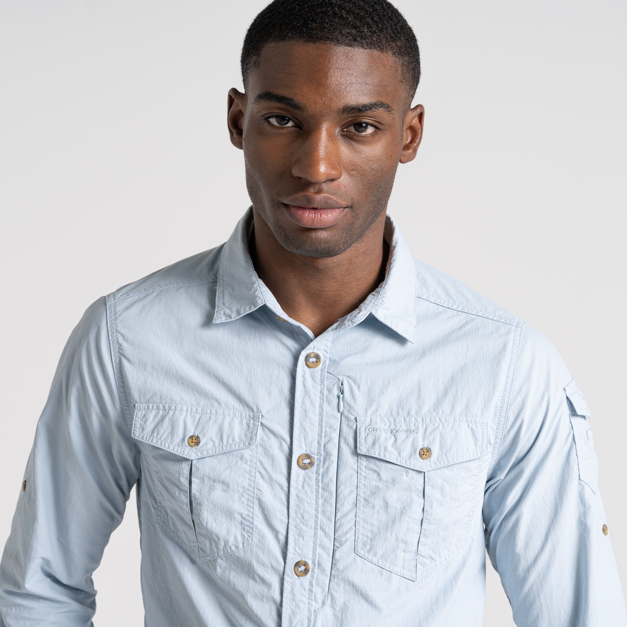 Men's Insect Shield® Adventure II Long Sleeved Shirt - Niagara Blue