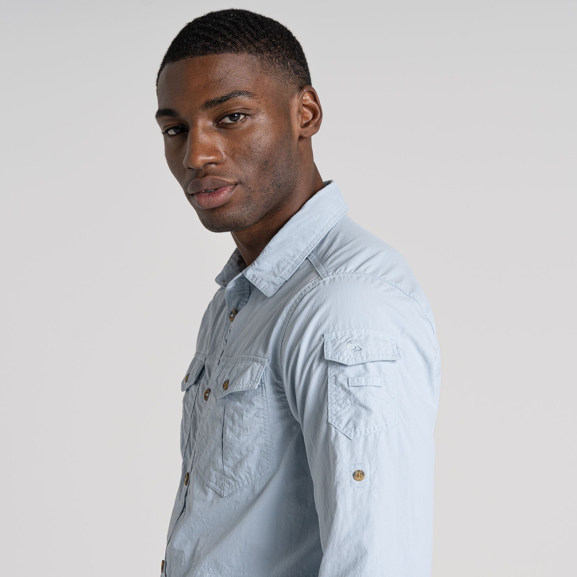 Men's Insect Shield® Adventure II Long Sleeved Shirt - Niagara Blue