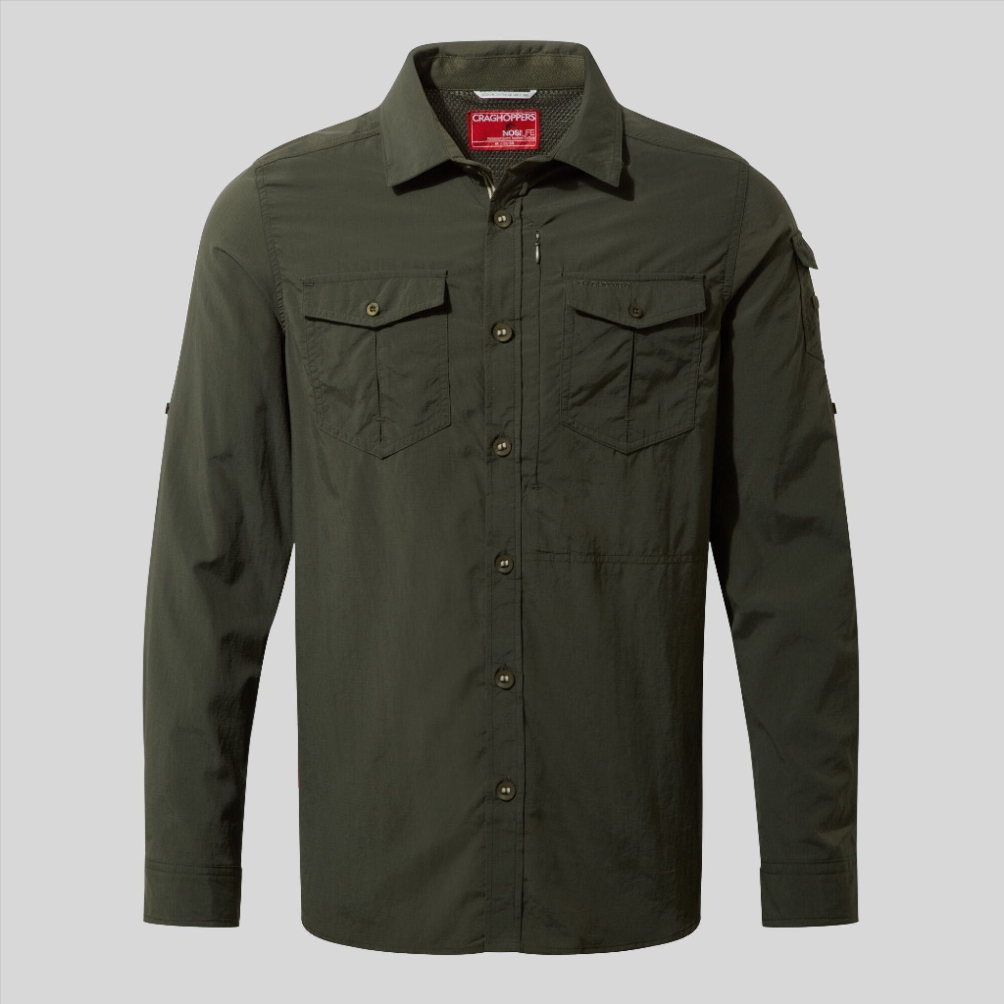 Men's Insect Shield® Adventure II Long Sleeved Shirt - Dark Khaki