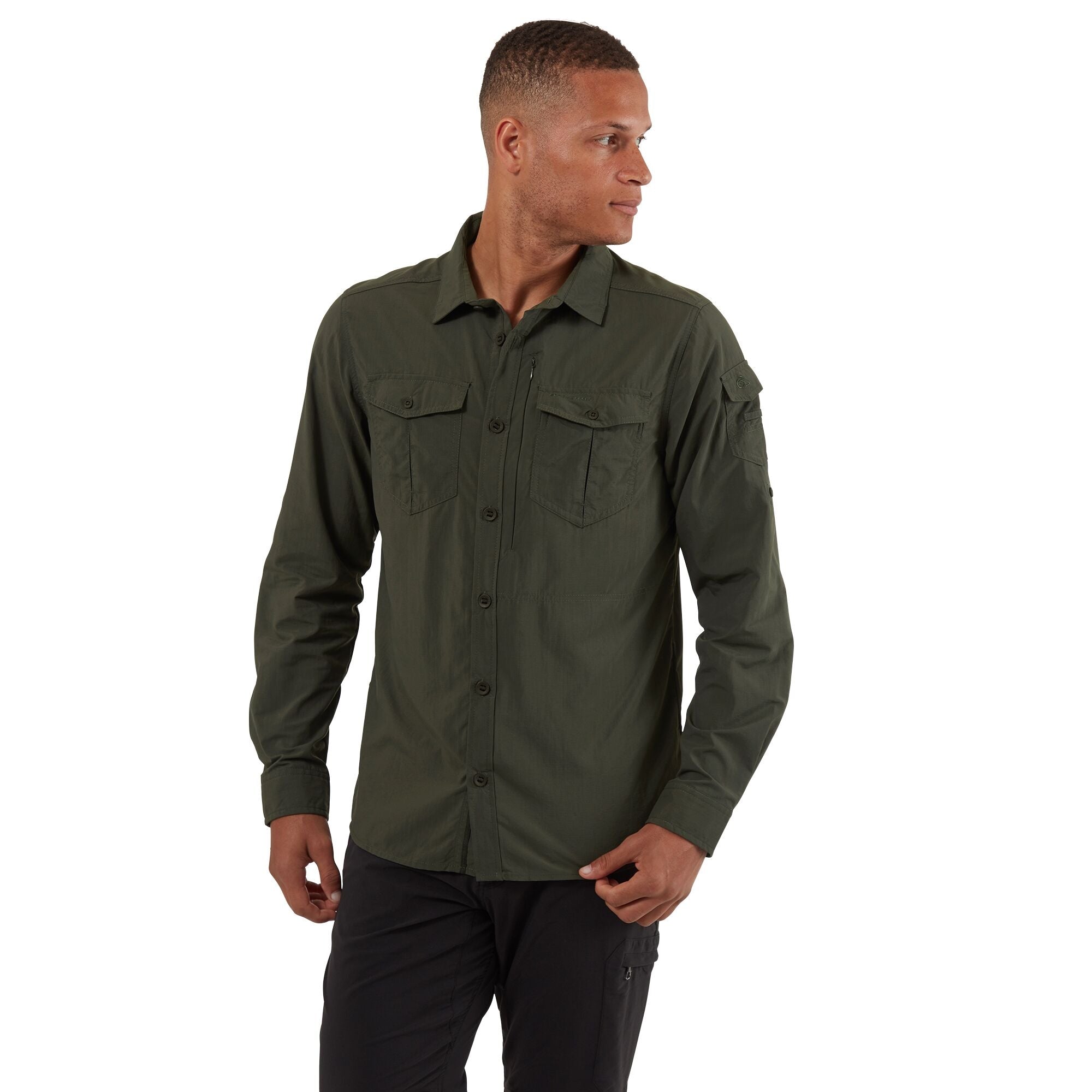 Men's Insect Shield® Adventure II Long Sleeved Shirt - Dark Khaki