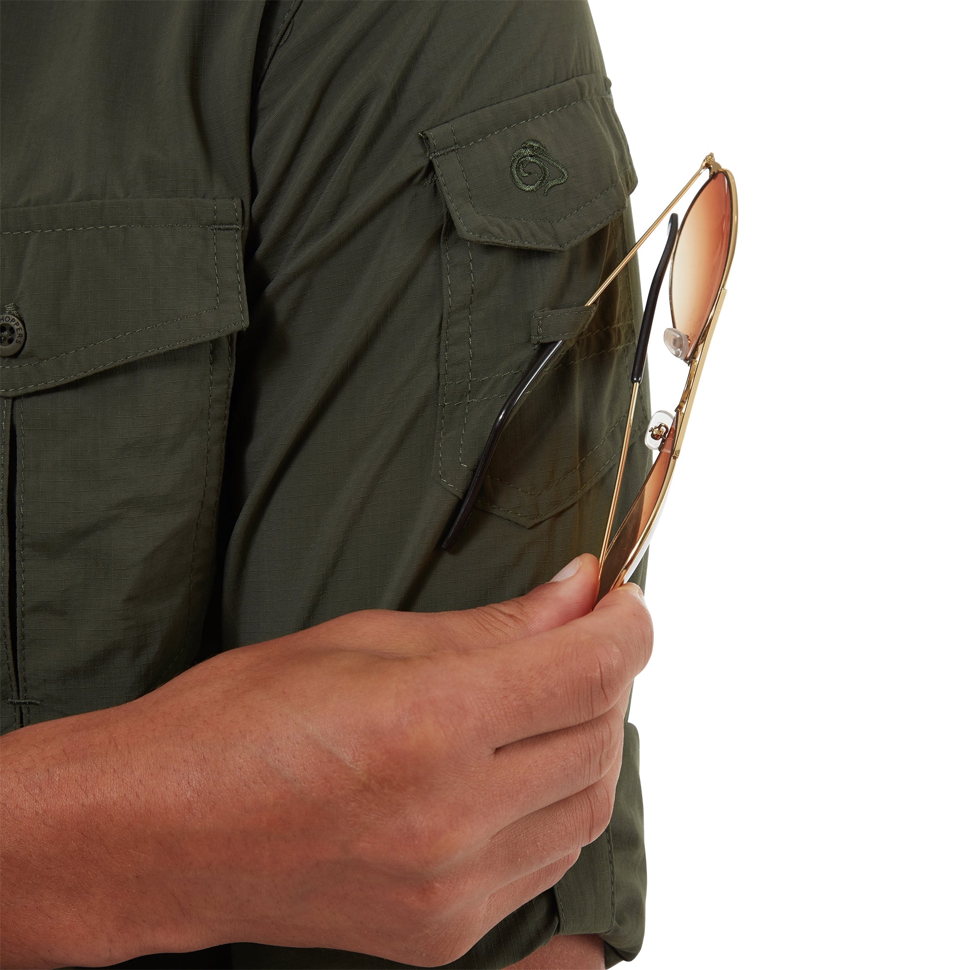 Men's Insect Shield® Adventure II Long Sleeved Shirt - Dark Khaki