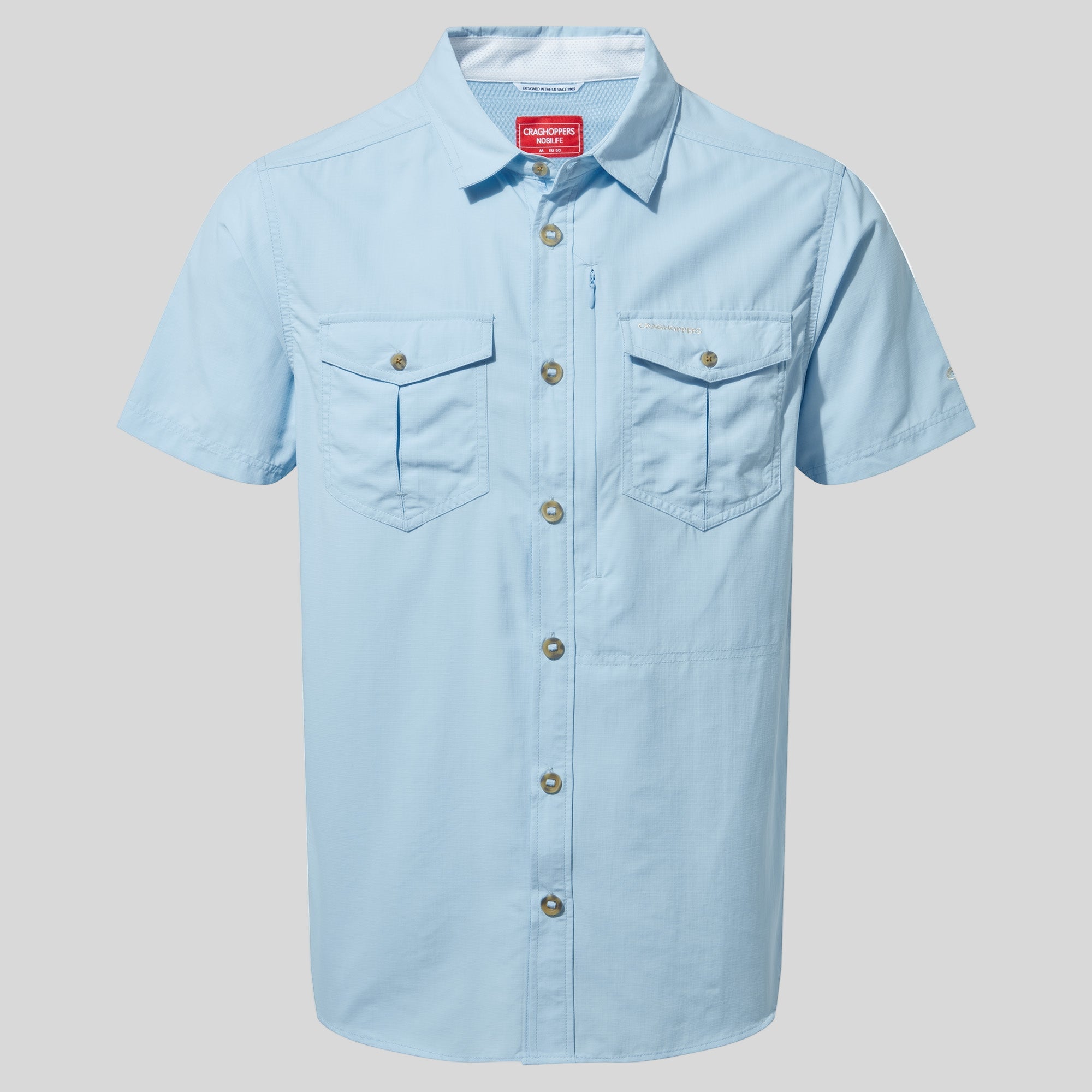 Men's Insect Shield® Adventure II Short Sleeved Shirt - Harbor Blue
