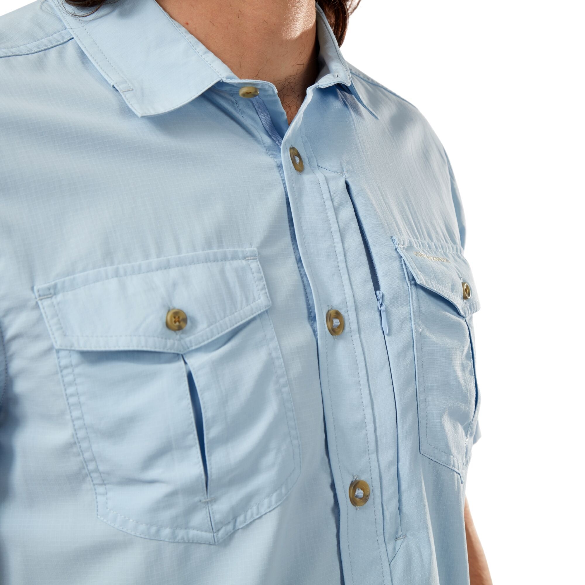 Men's Insect Shield® Adventure II Short Sleeved Shirt - Harbor Blue