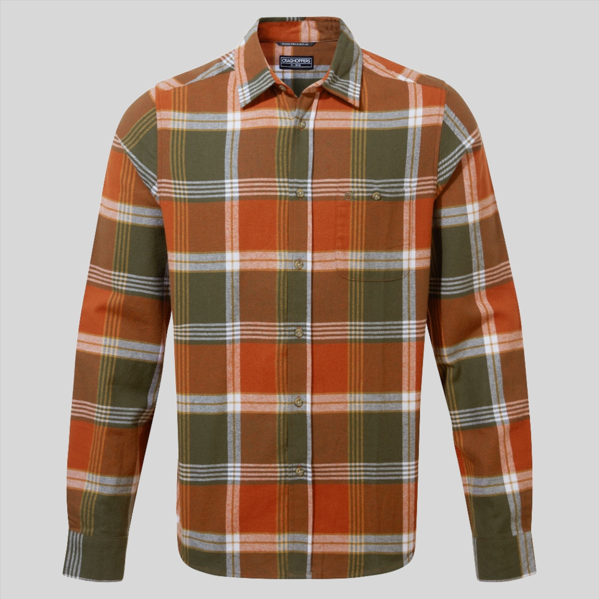 Men's Thornhill Long Sleeved Shirt - Potters Clay Check