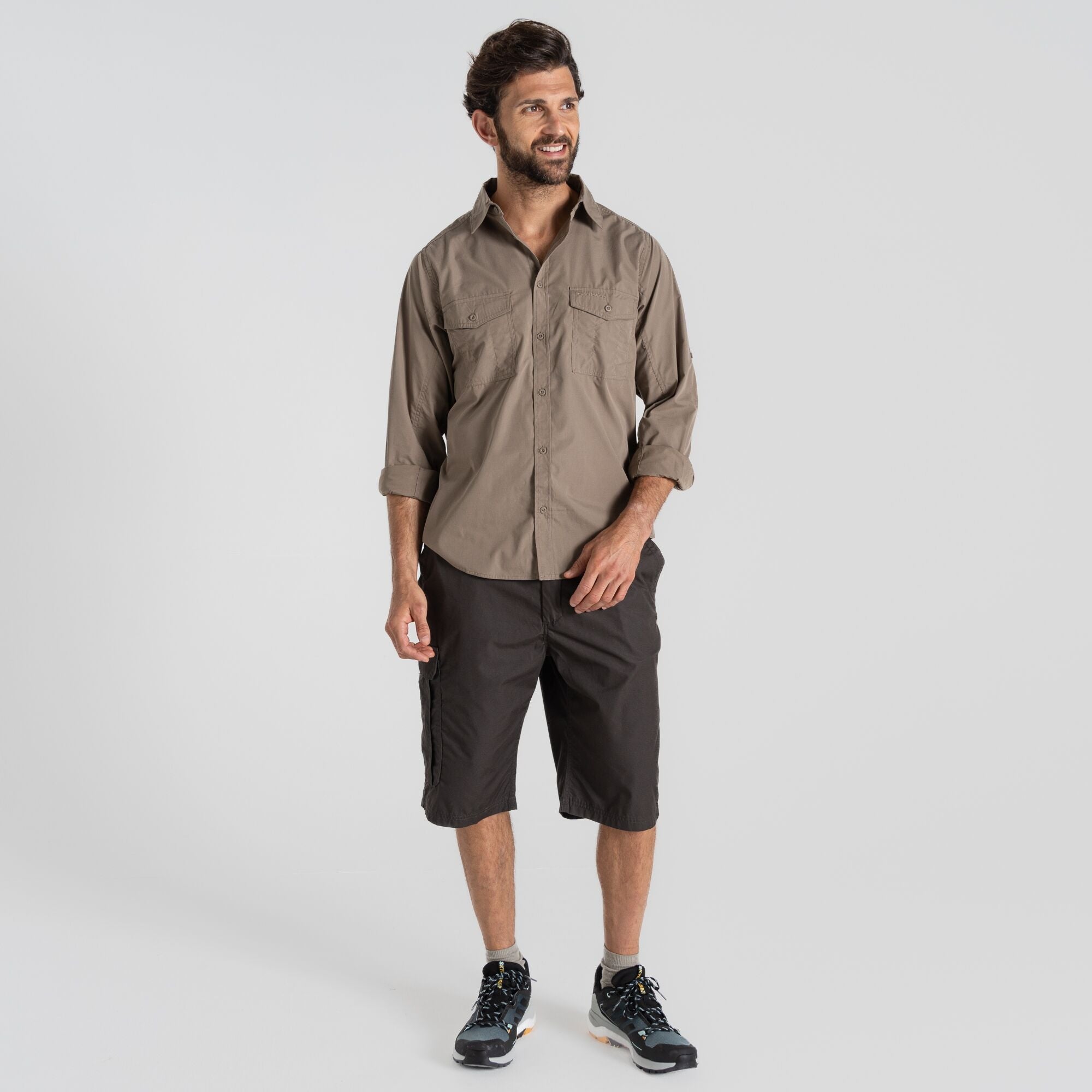 Men's Kiwi Long Sleeved Shirt - Pebble
