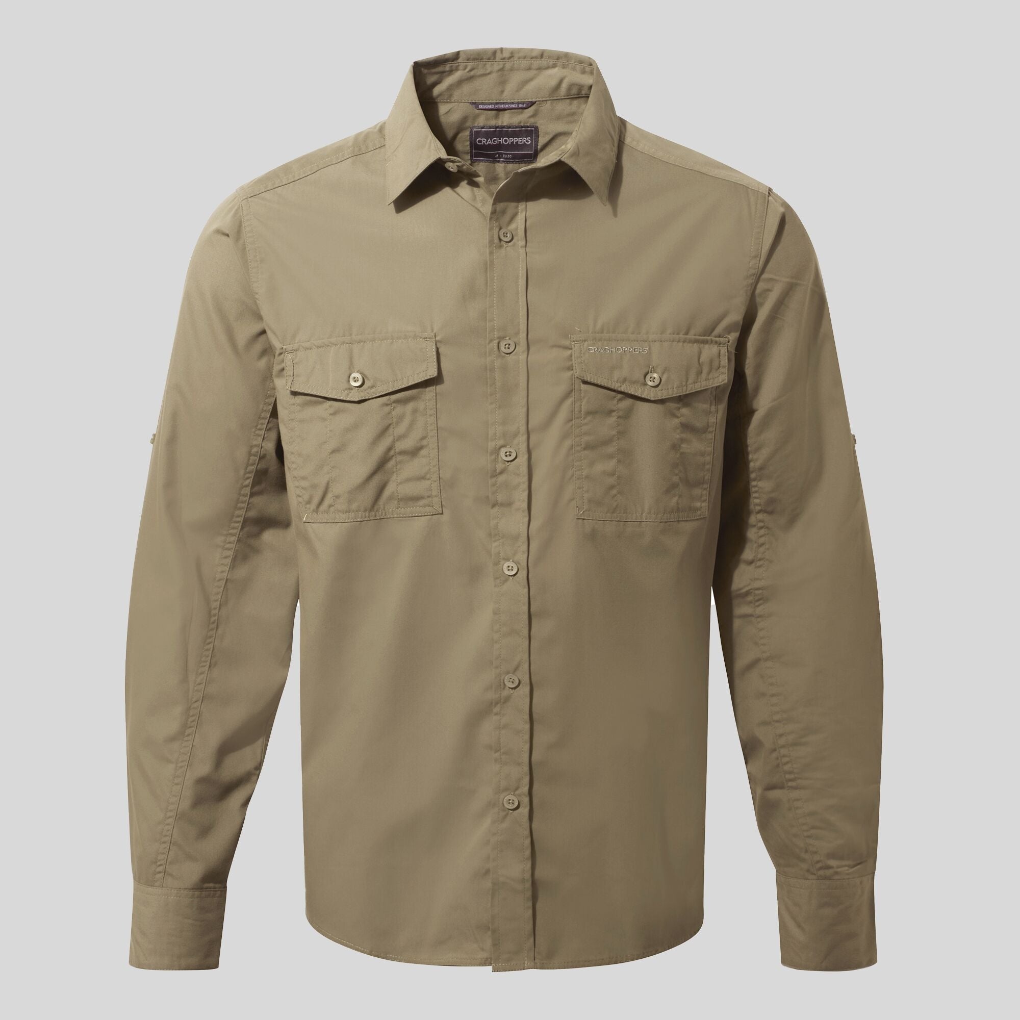 Men's Kiwi Long Sleeved Shirt - Pebble