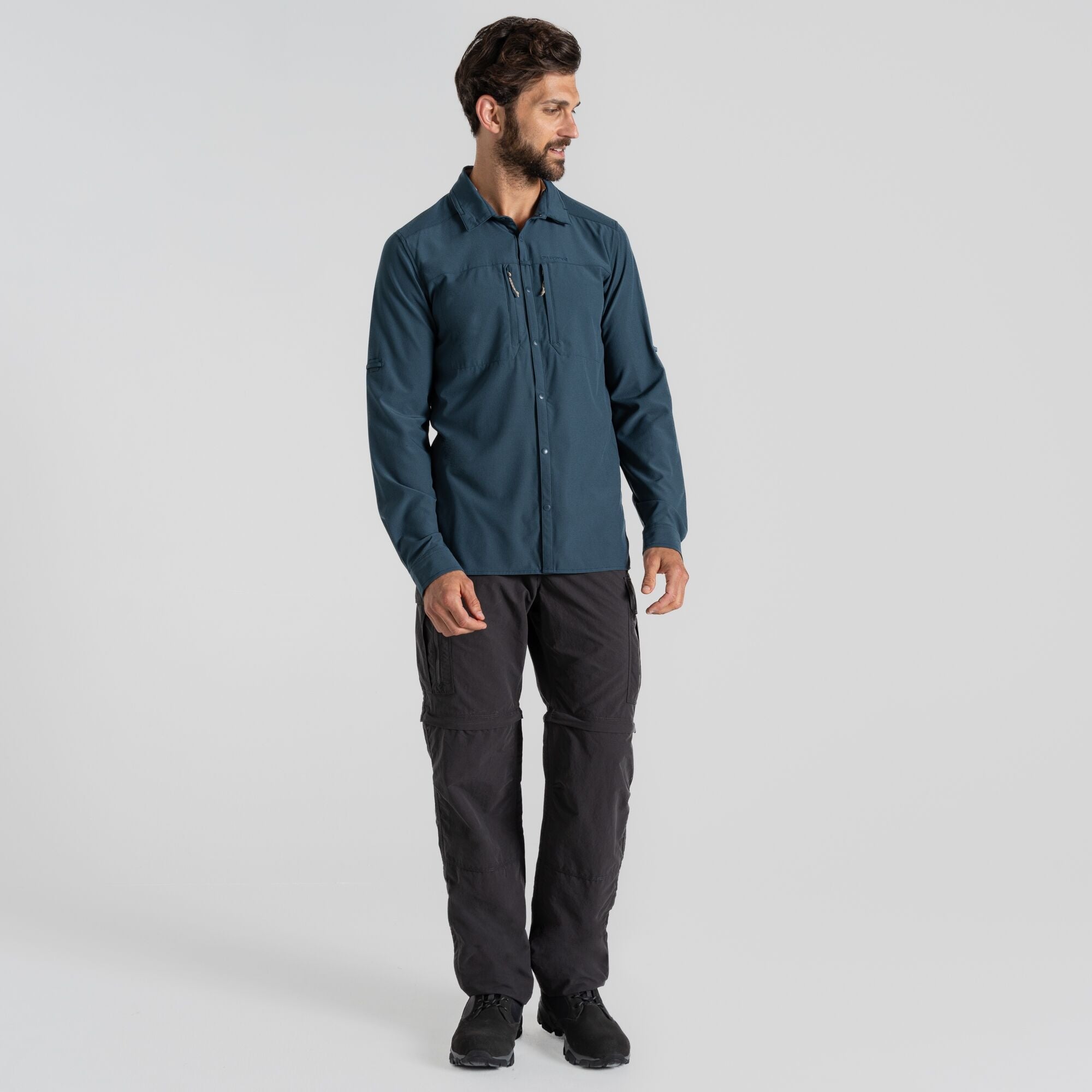 Men's Insect Shield® Pro V Long Sleeved Shirt - Blue Stone