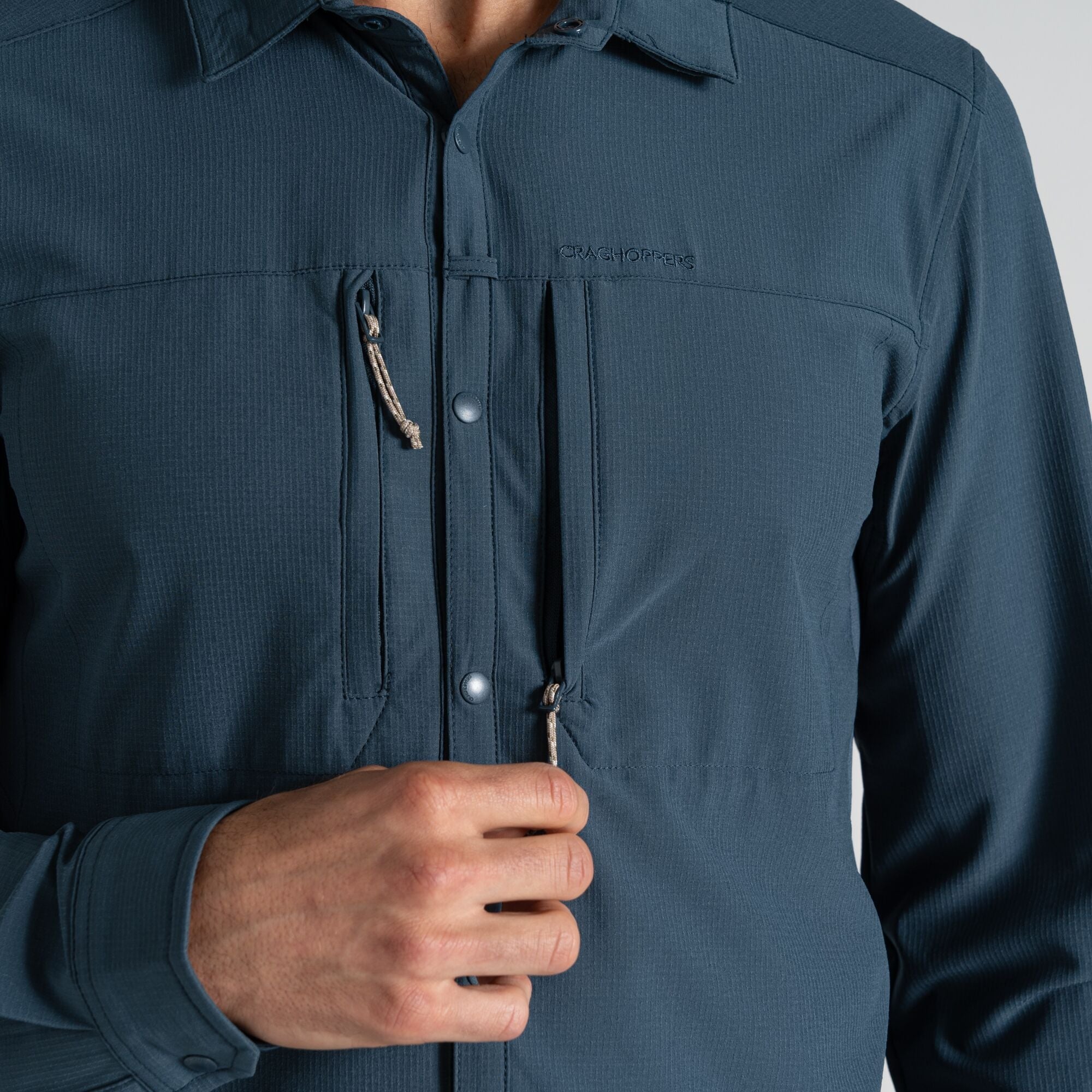Men's Insect Shield® Pro V Long Sleeved Shirt - Blue Stone