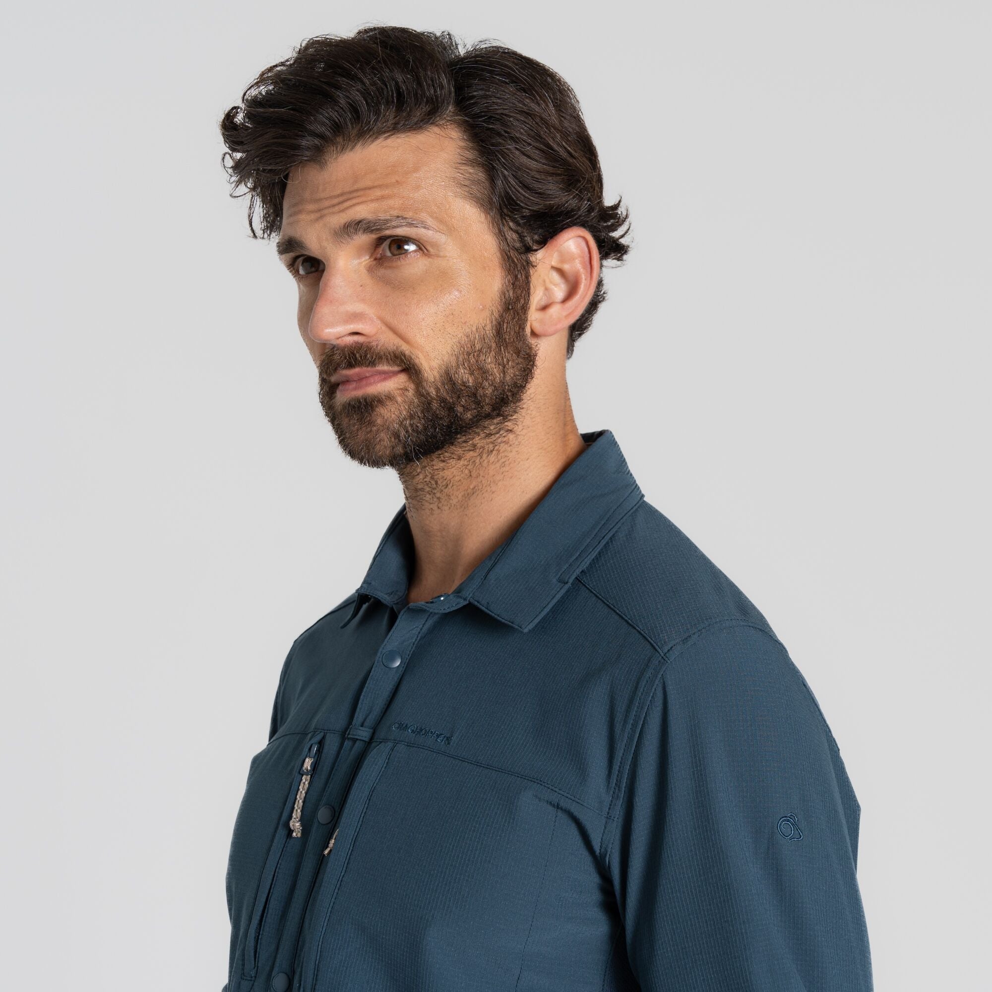 Men's Insect Shield® Pro V Long Sleeved Shirt - Blue Stone