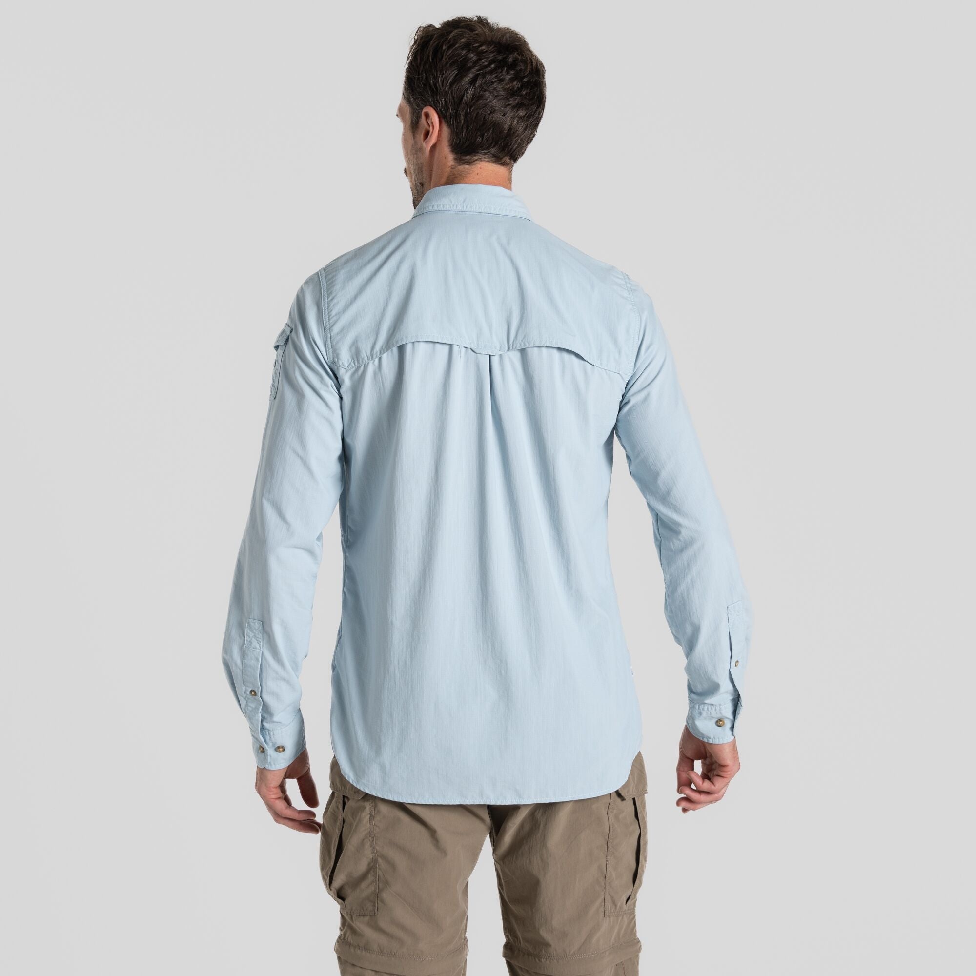 Men's Insect Shield® Adventure III Long Sleeved Shirt - Niagara Blue