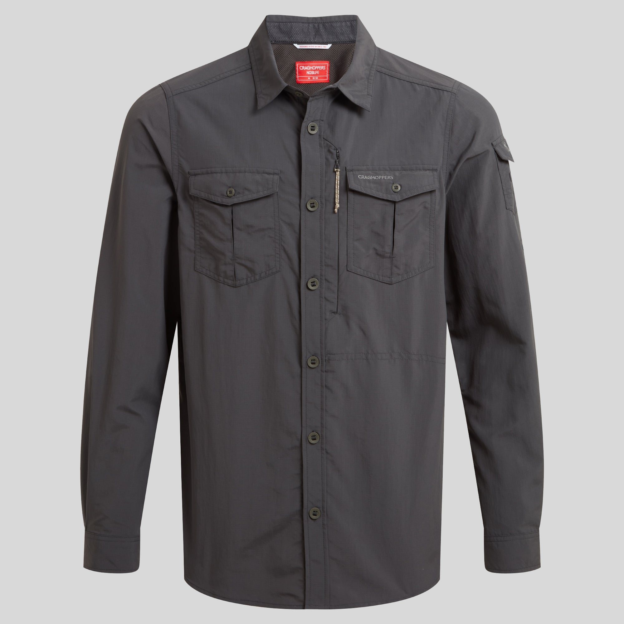 Men's Insect Shield® Adventure III Long Sleeved Shirt - Black Pepper