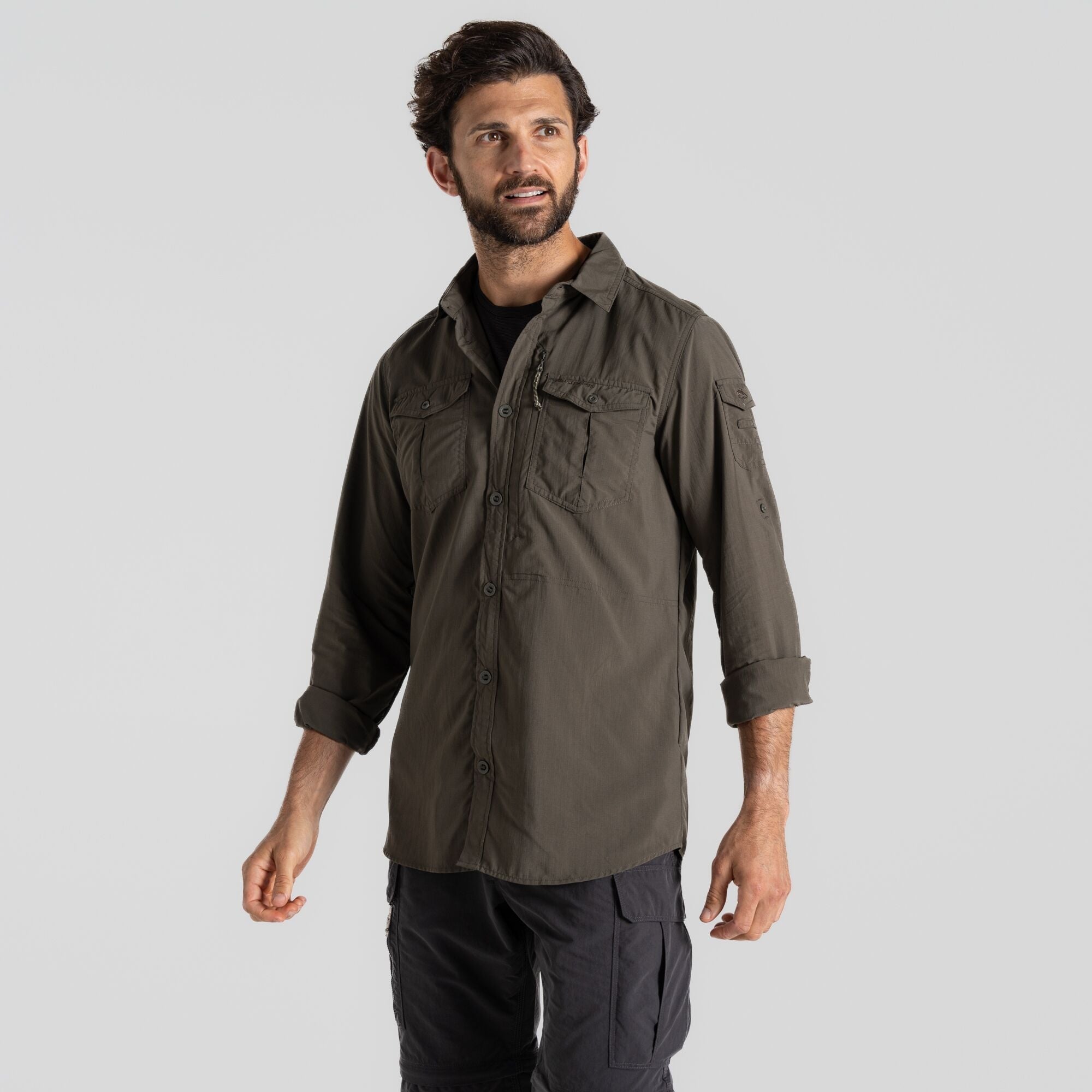 Men's Insect Shield® Adventure III Long Sleeved Shirt - Woodland Green