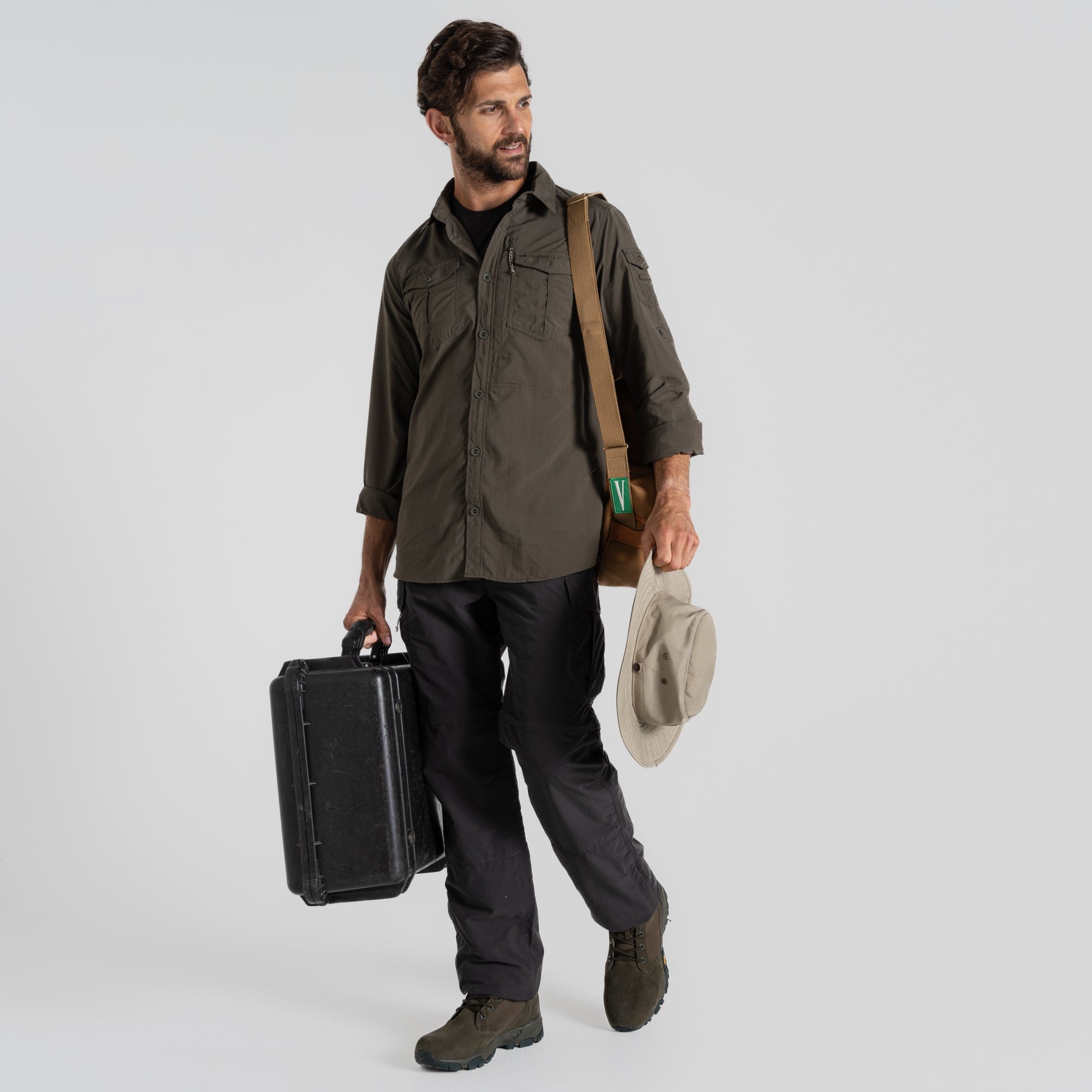 Men's Insect Shield® Adventure III Long Sleeved Shirt - Woodland Green