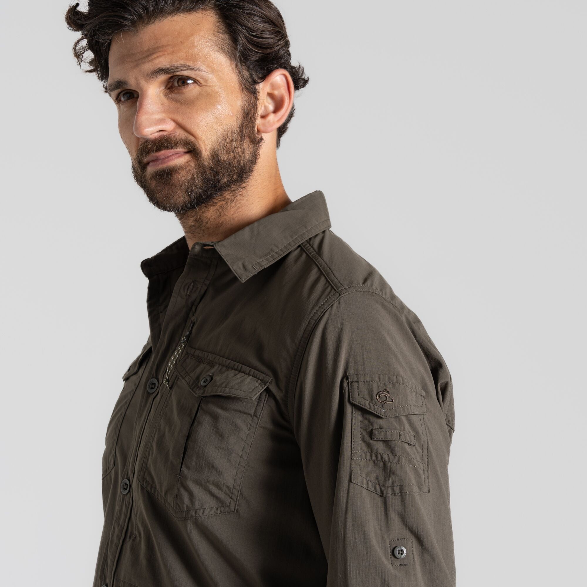Men's Insect Shield® Adventure III Long Sleeved Shirt - Woodland Green
