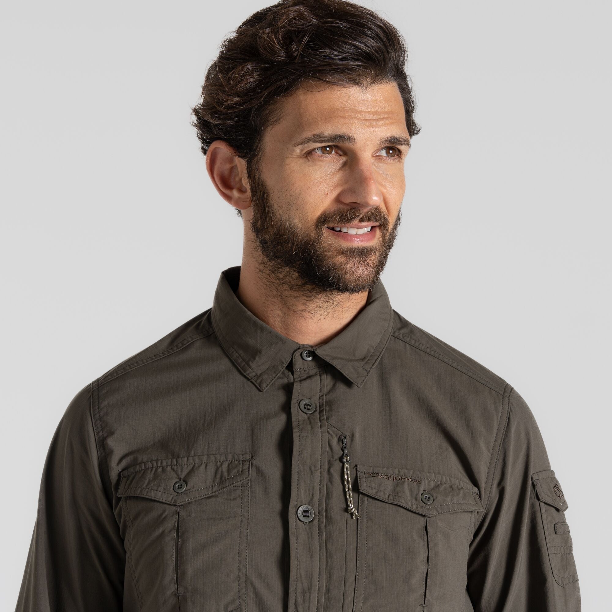 Men's Insect Shield® Adventure III Long Sleeved Shirt - Woodland Green