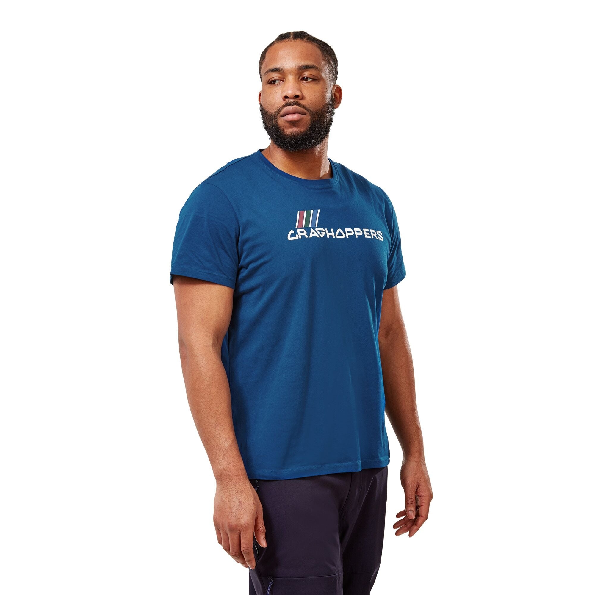 Men's Mightie Short Sleeved T-Shirt - Poseidon Blue Brand Carrier