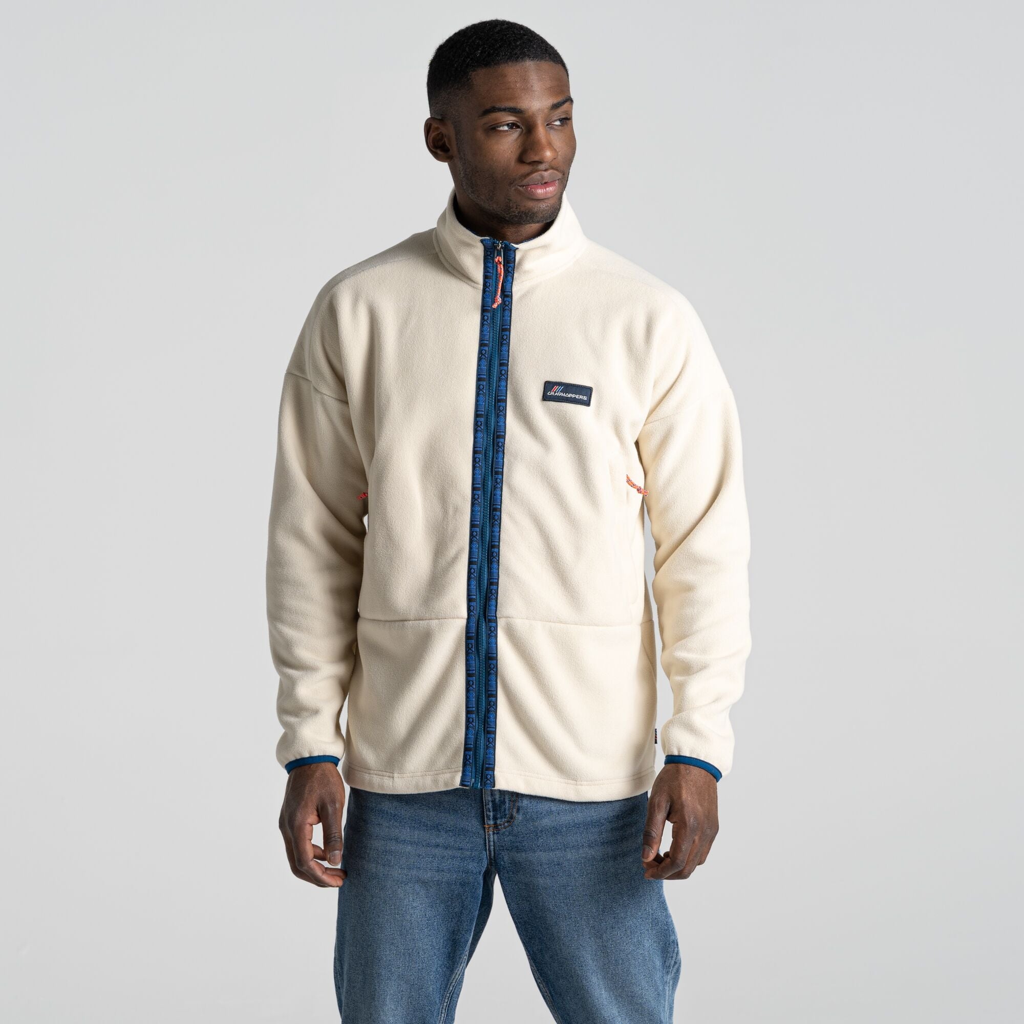Unisex Haskin Full Zip Fleece - Ecru