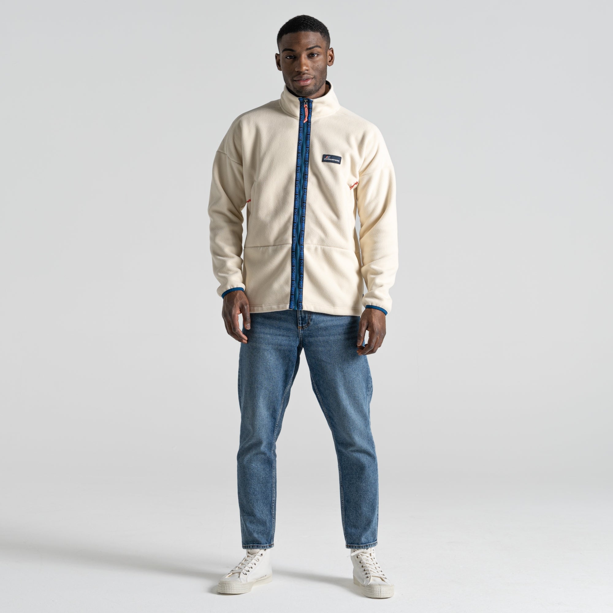 Unisex Haskin Full Zip Fleece - Ecru