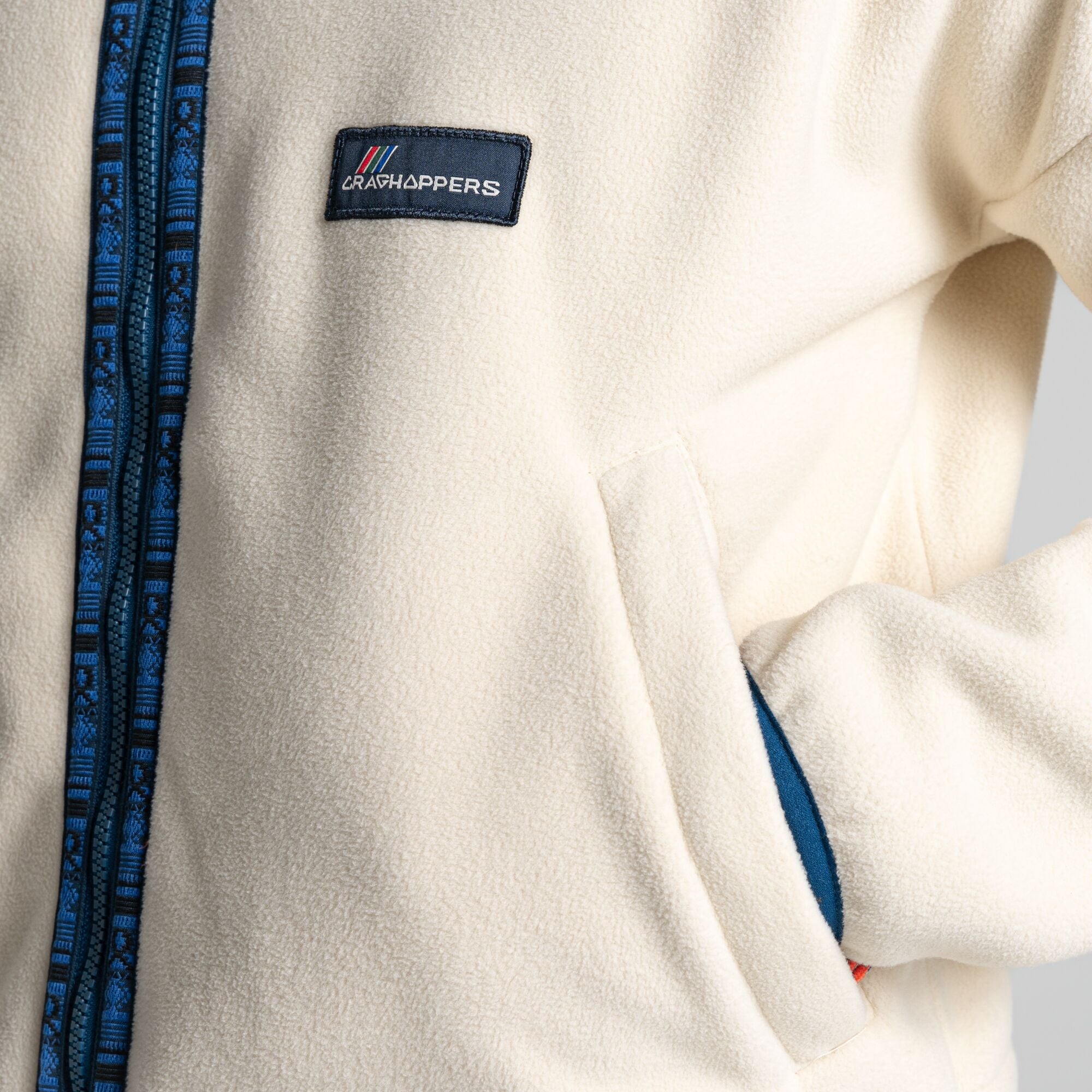 Unisex Haskin Full Zip Fleece - Ecru