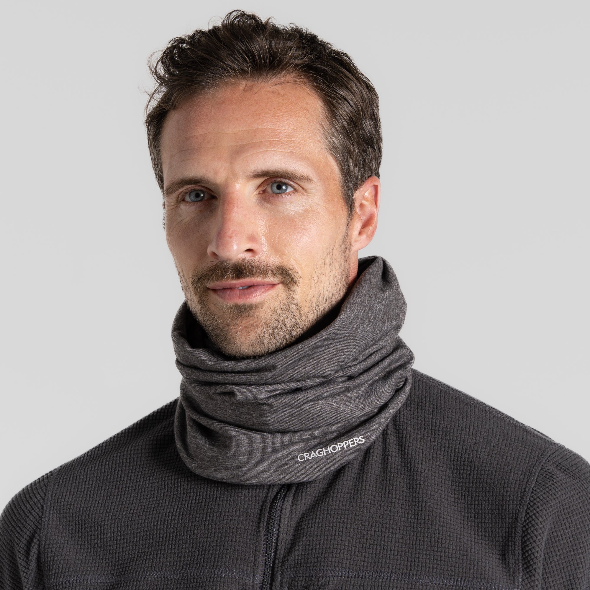 Unisex Insect Shield® Tube Scarf - Black Pepper Marl