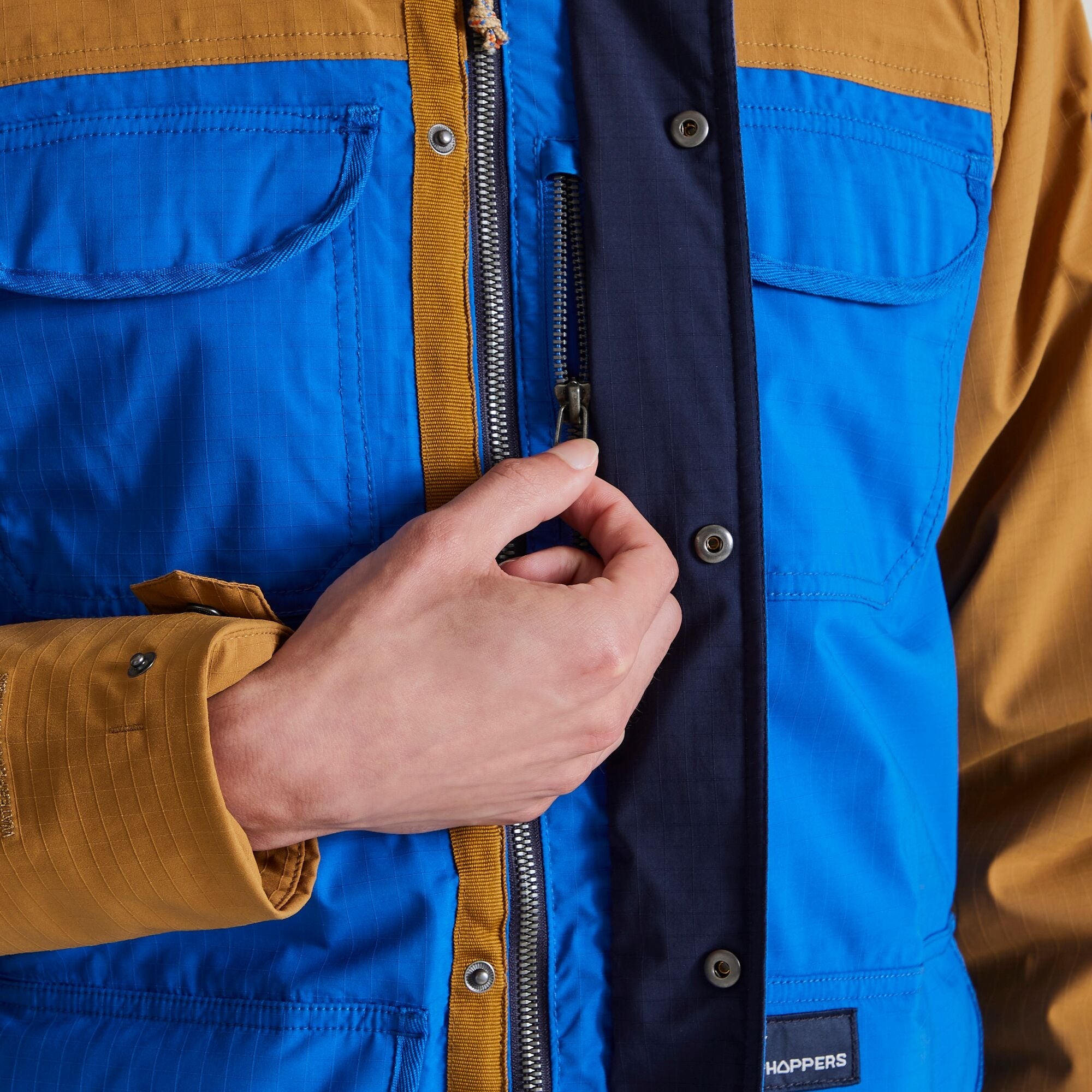 Unisex Hanson Waterproof Parka - Dark Raffia/Avalanche Blue