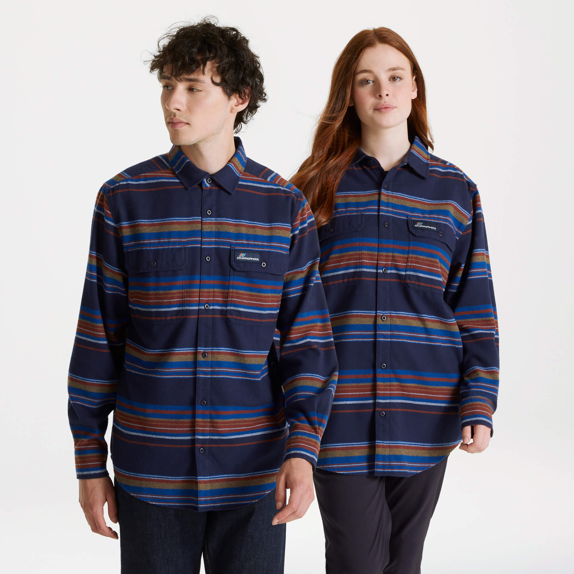 Unisex Ziggy Long Sleeved Shirt - Blue Navy Stripe