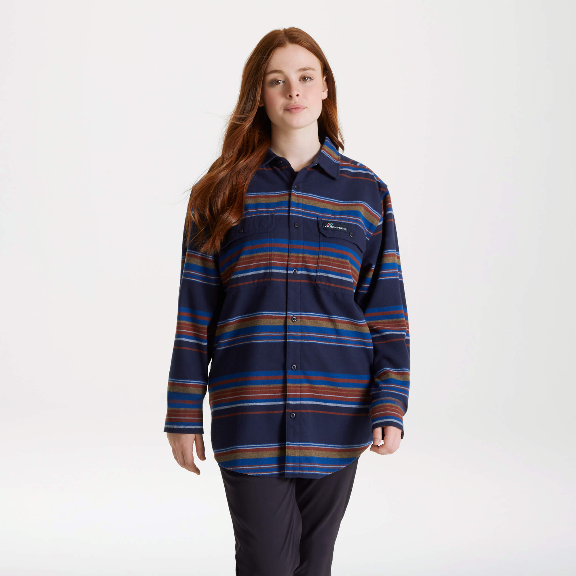 Unisex Ziggy Long Sleeved Shirt - Blue Navy Stripe