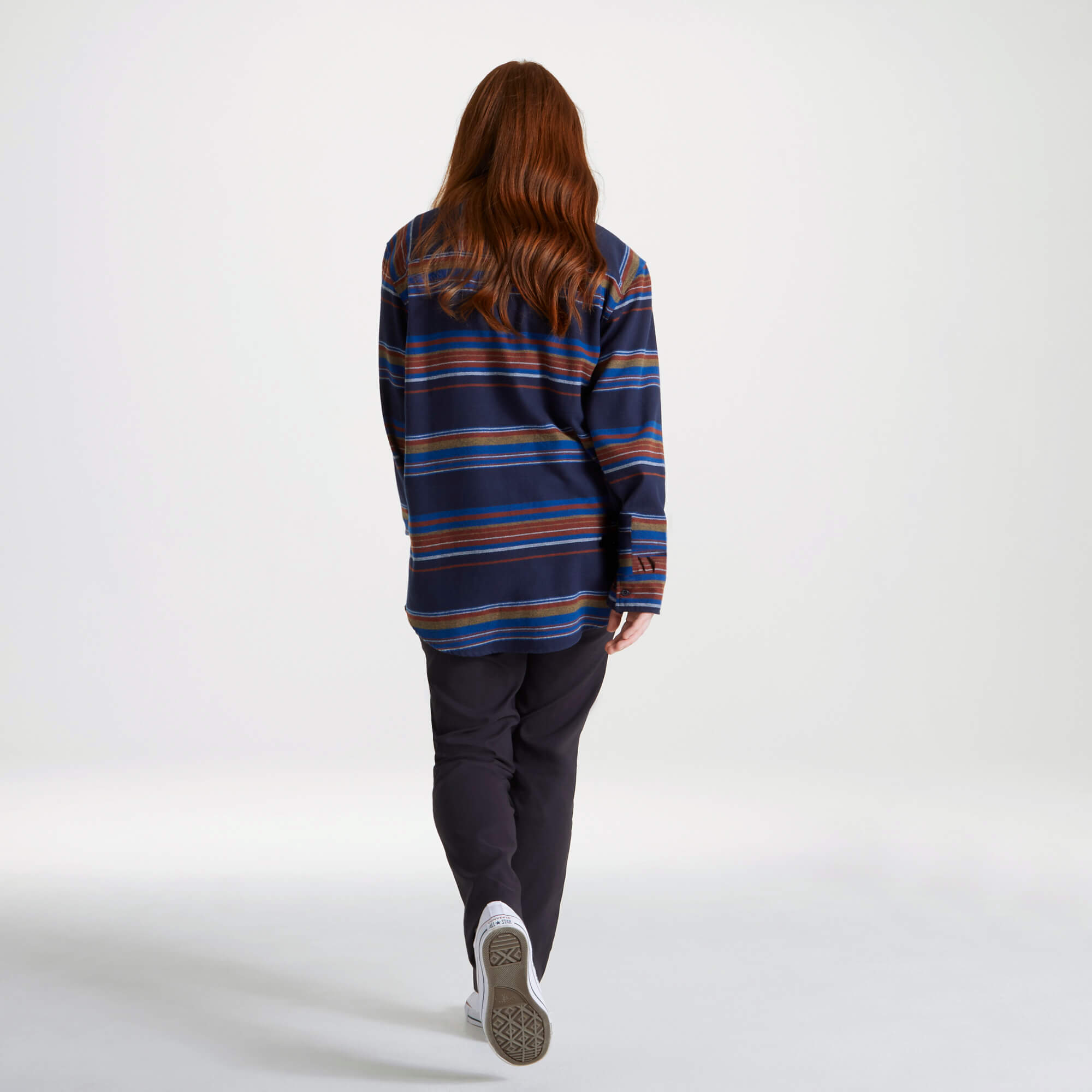 Unisex Ziggy Long Sleeved Shirt - Blue Navy Stripe