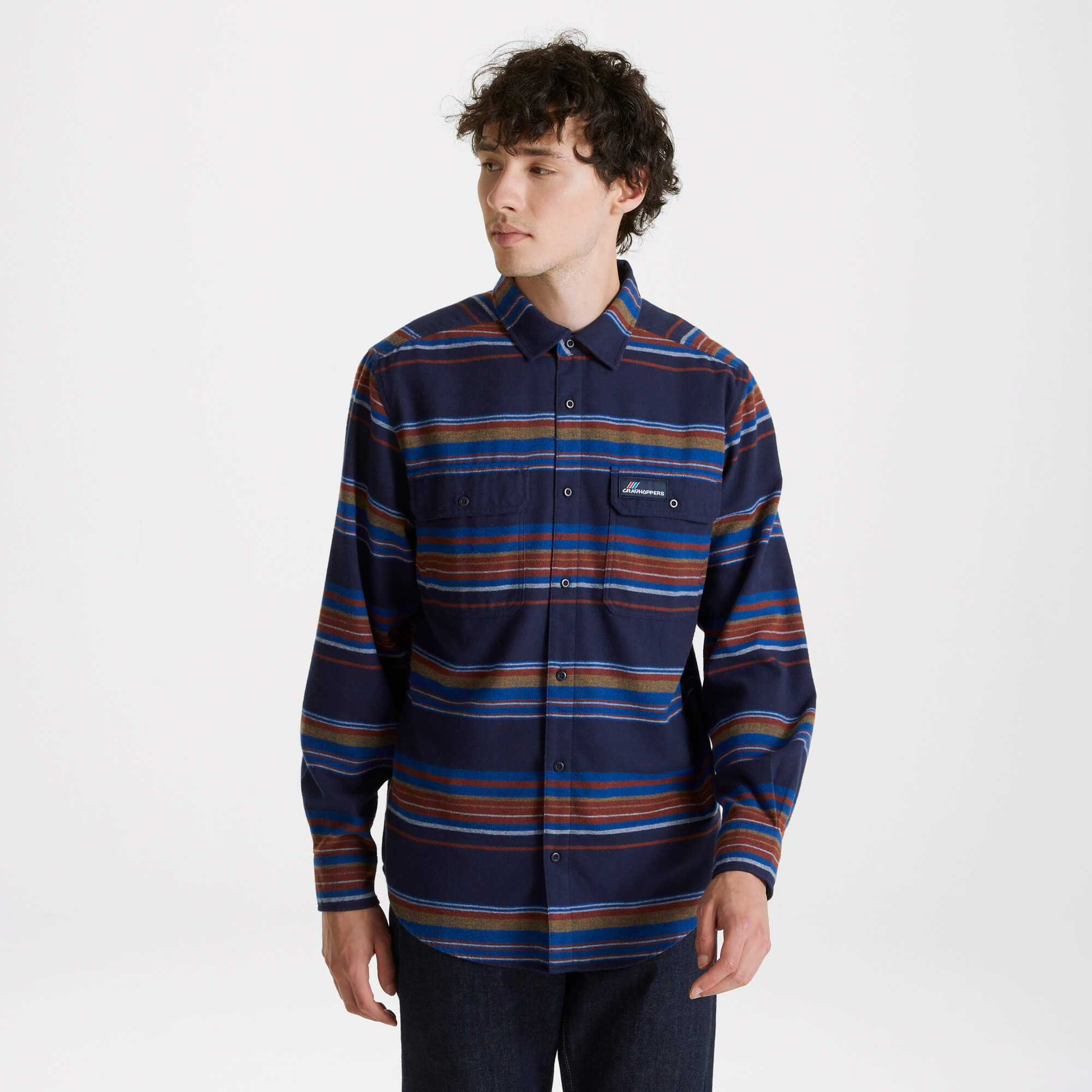 Unisex Ziggy Long Sleeved Shirt | Blue Navy Stripe