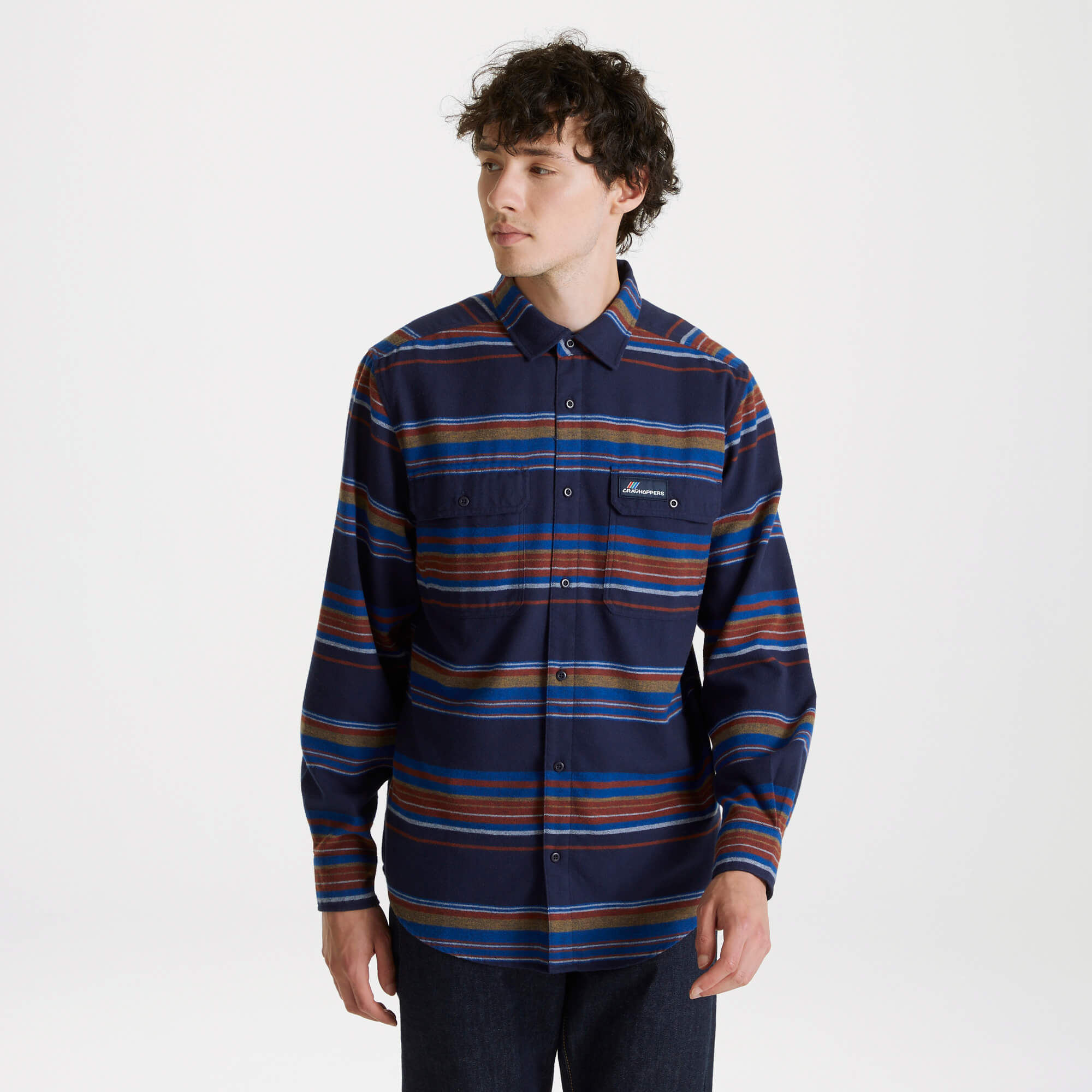 Unisex Ziggy Long Sleeved Shirt - Blue Navy Stripe