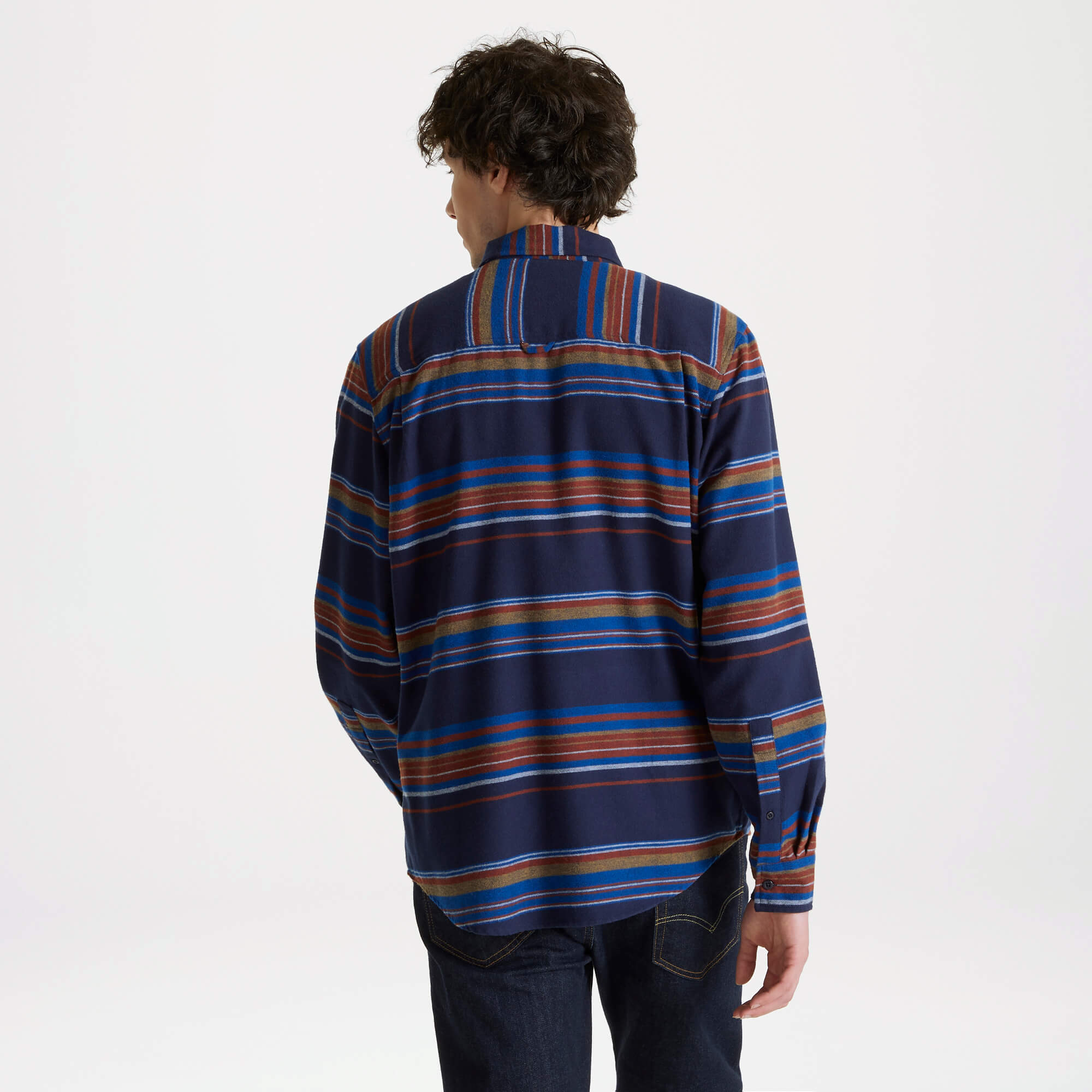 Unisex Ziggy Long Sleeved Shirt | Blue Navy Stripe
