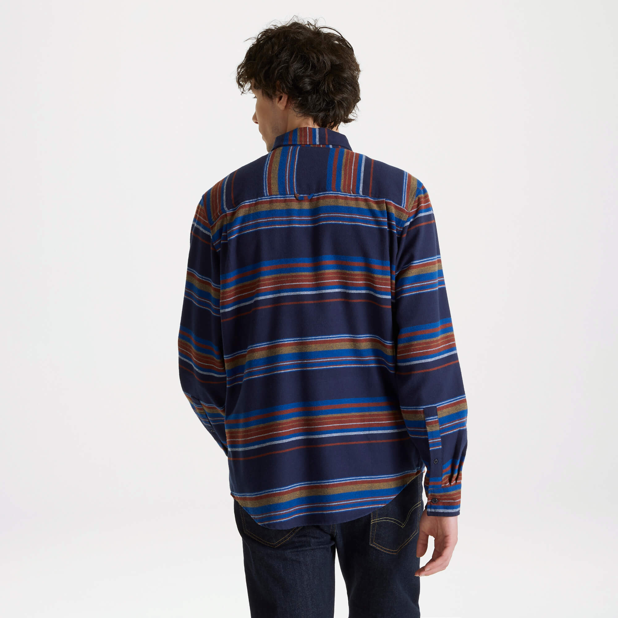 Unisex Ziggy Long Sleeved Shirt - Blue Navy Stripe