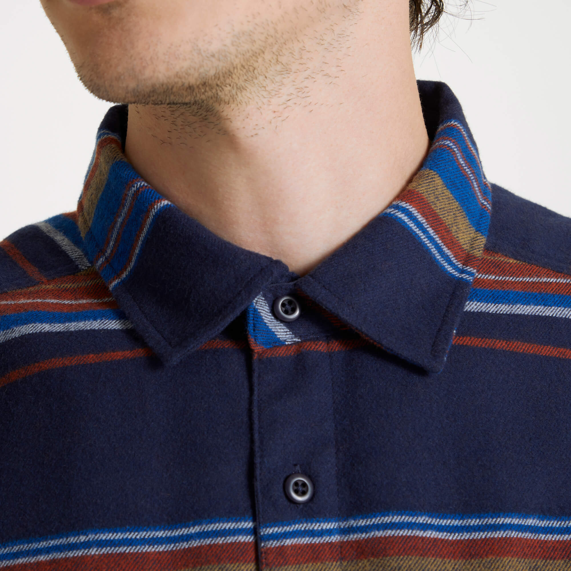 Unisex Ziggy Long Sleeved Shirt - Blue Navy Stripe