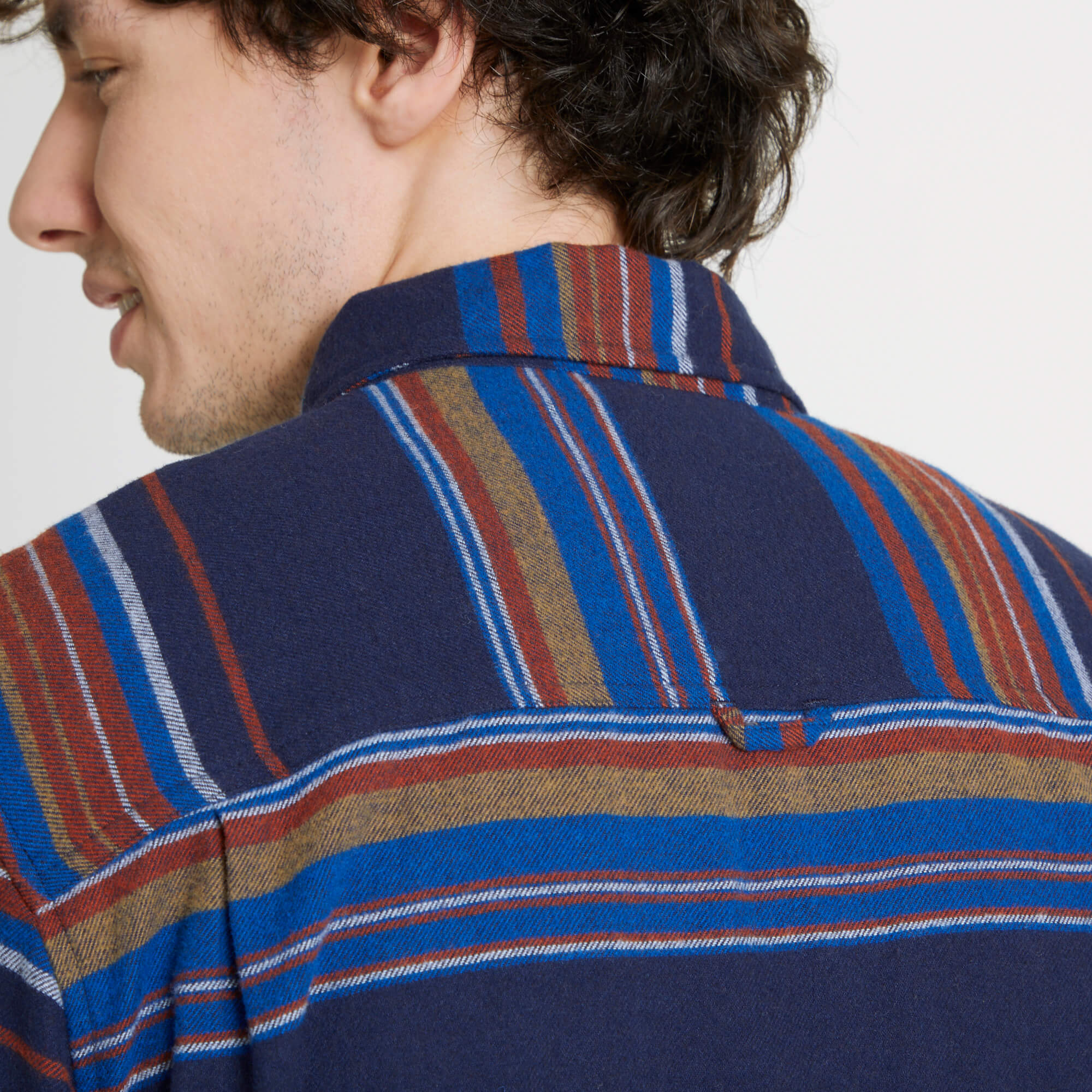 Unisex Ziggy Long Sleeved Shirt - Blue Navy Stripe