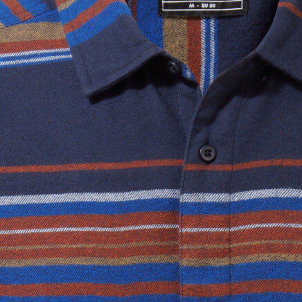 Unisex Ziggy Long Sleeved Shirt - Blue Navy Stripe