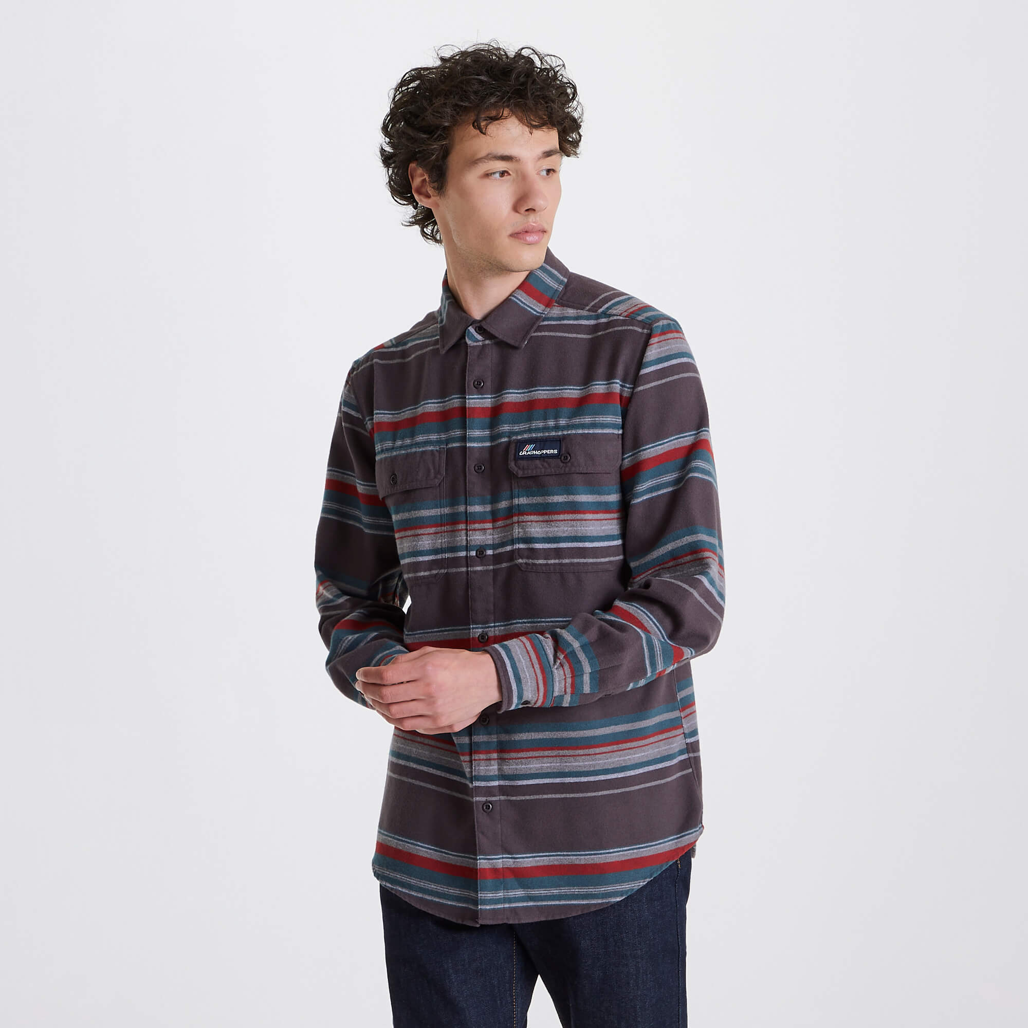 Unisex Ziggy Long Sleeved Shirt - Coast Grey Stripe