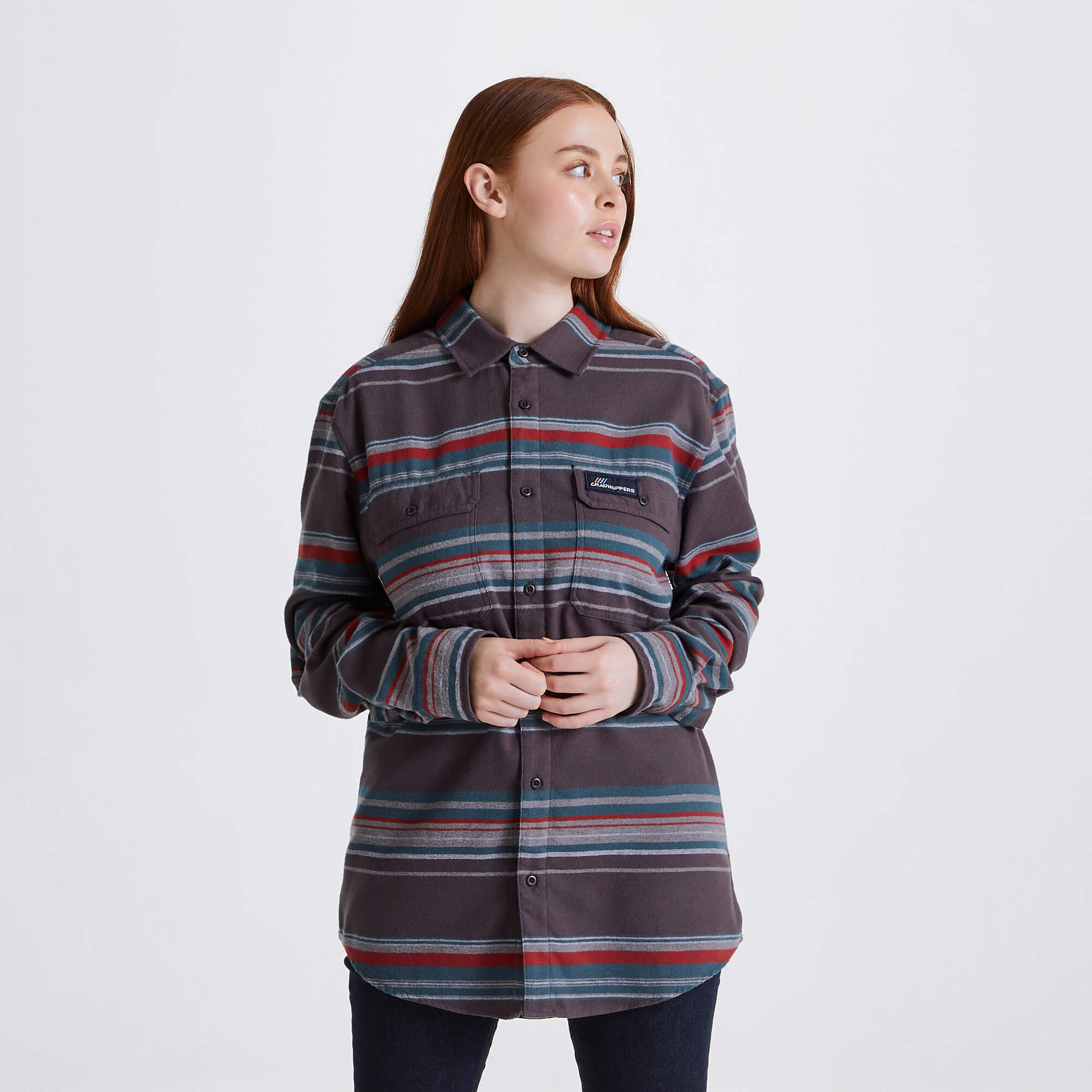 Unisex Ziggy Long Sleeved Shirt - Coast Grey Stripe