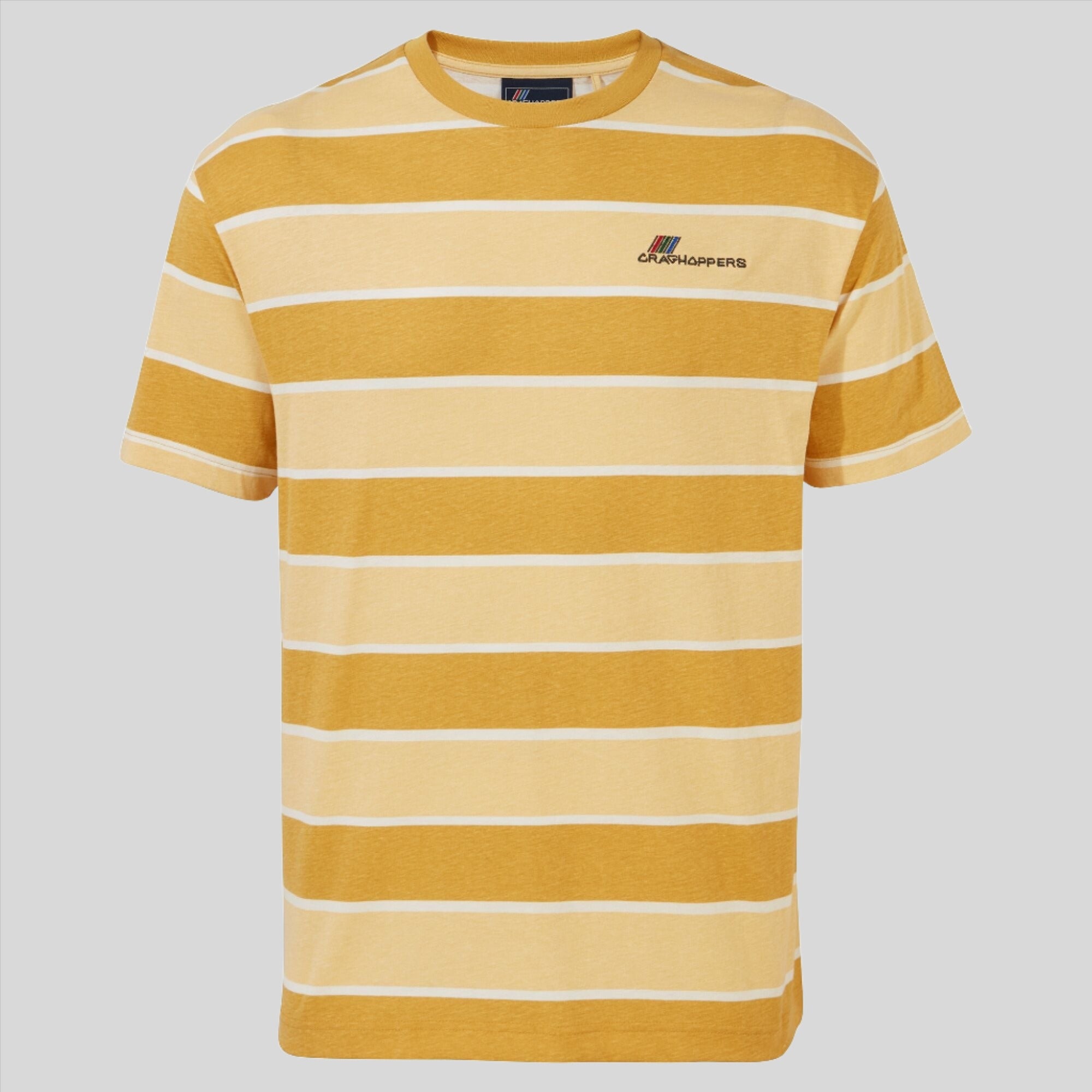 Unisex Ventura Short Sleeved T-Shirt - Sunrise Yellow Stripe