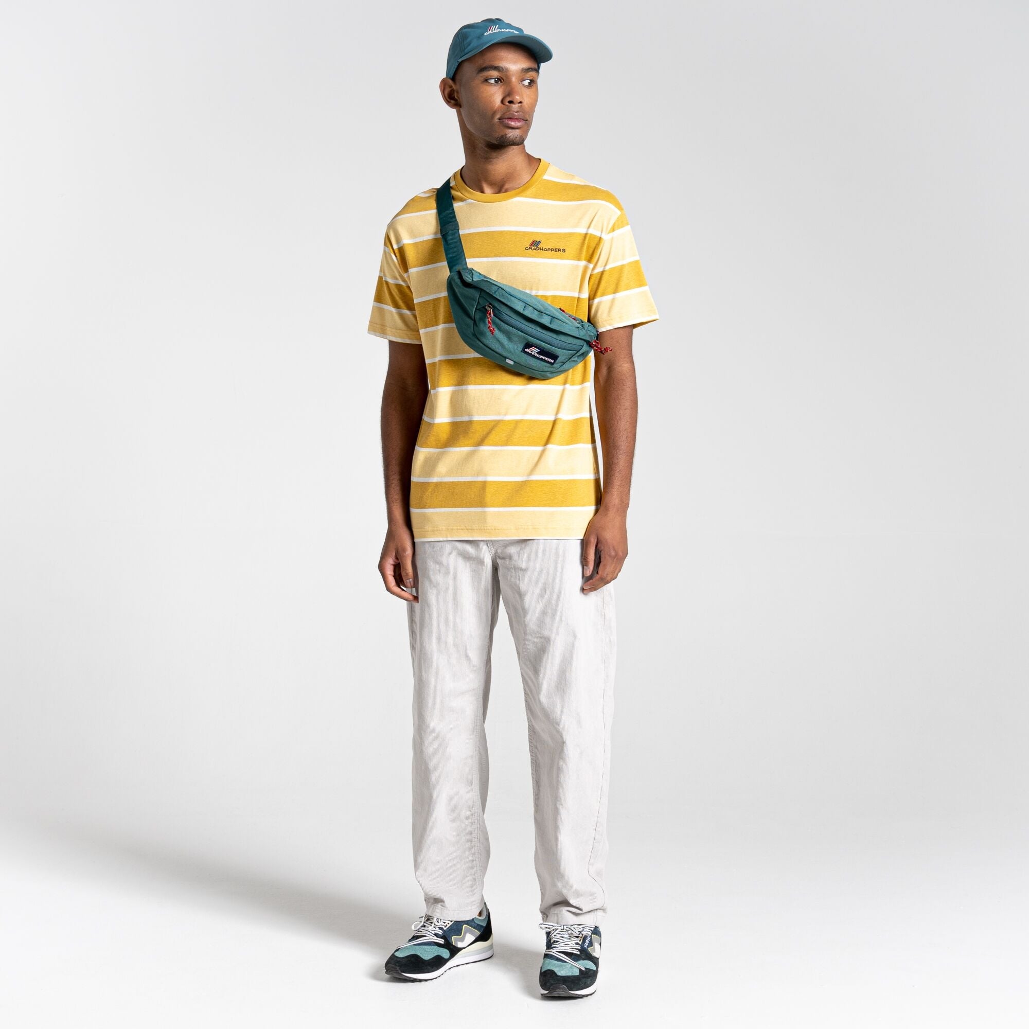 Unisex Ventura Short Sleeved T-Shirt - Sunrise Yellow Stripe