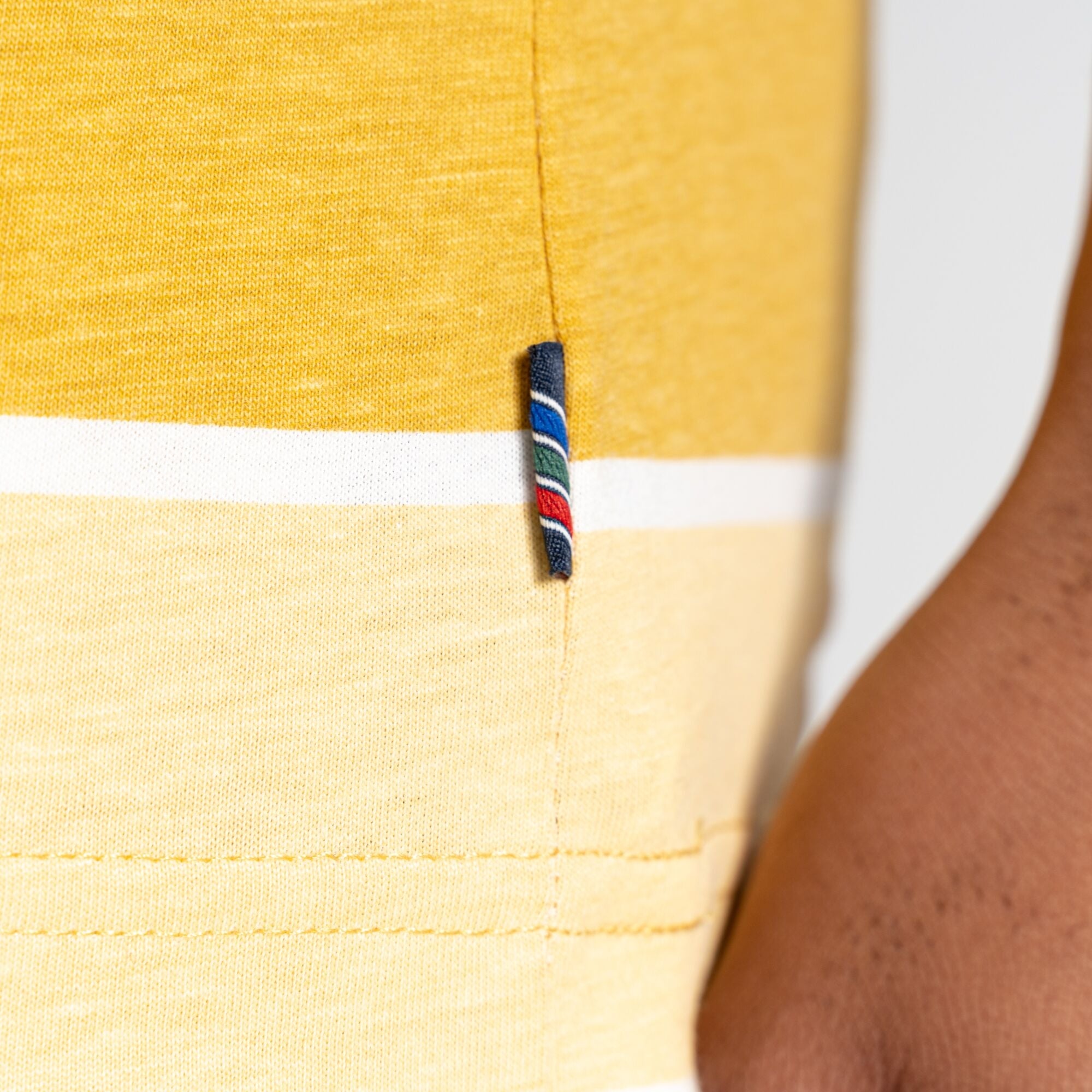 Unisex Ventura Short Sleeved T-Shirt - Sunrise Yellow Stripe