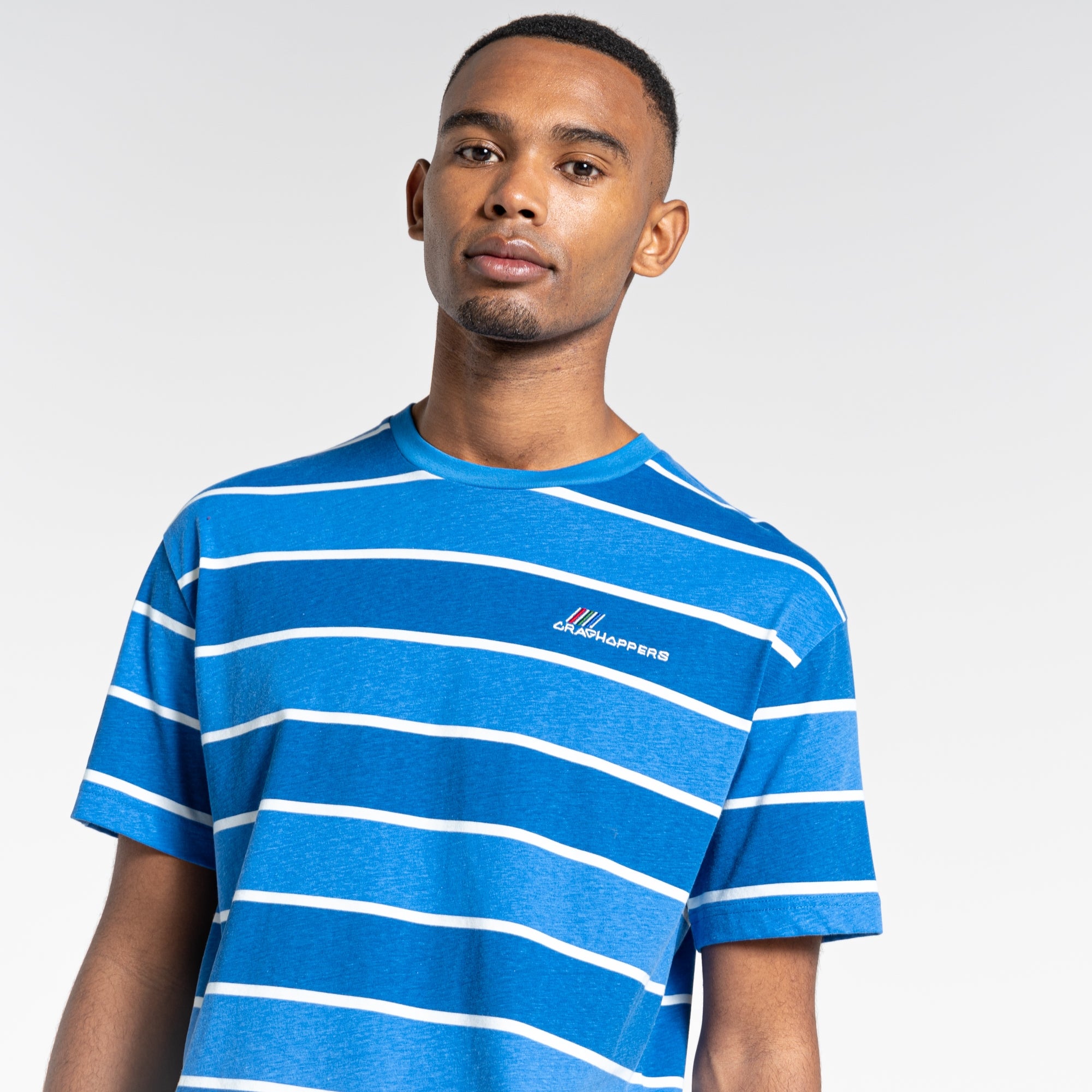 Unisex Ventura Short Sleeved T-Shirt - Falls Blue Stripe