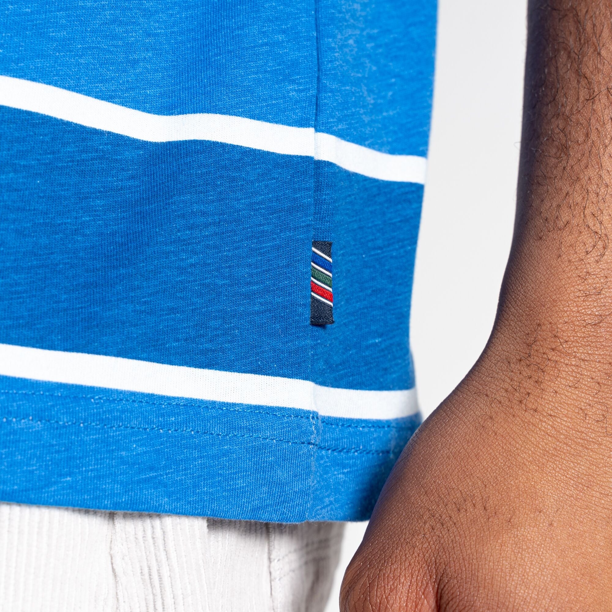 Unisex Ventura Short Sleeved T-Shirt - Falls Blue Stripe