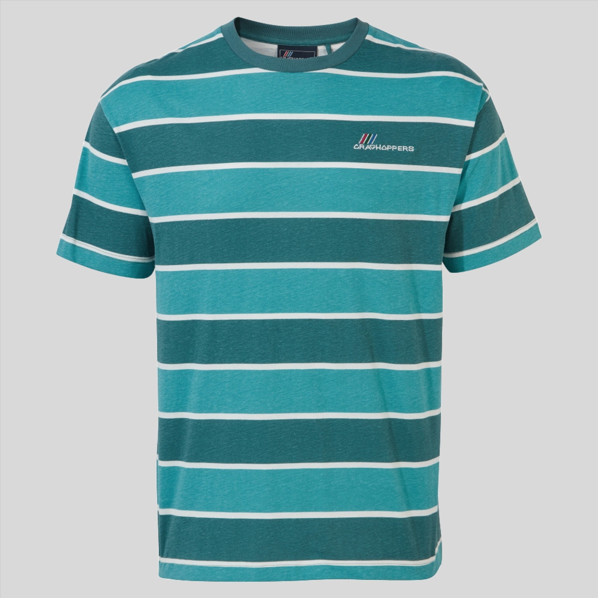 Unisex Ventura Short Sleeved T-Shirt - Sacramento Green Stripe