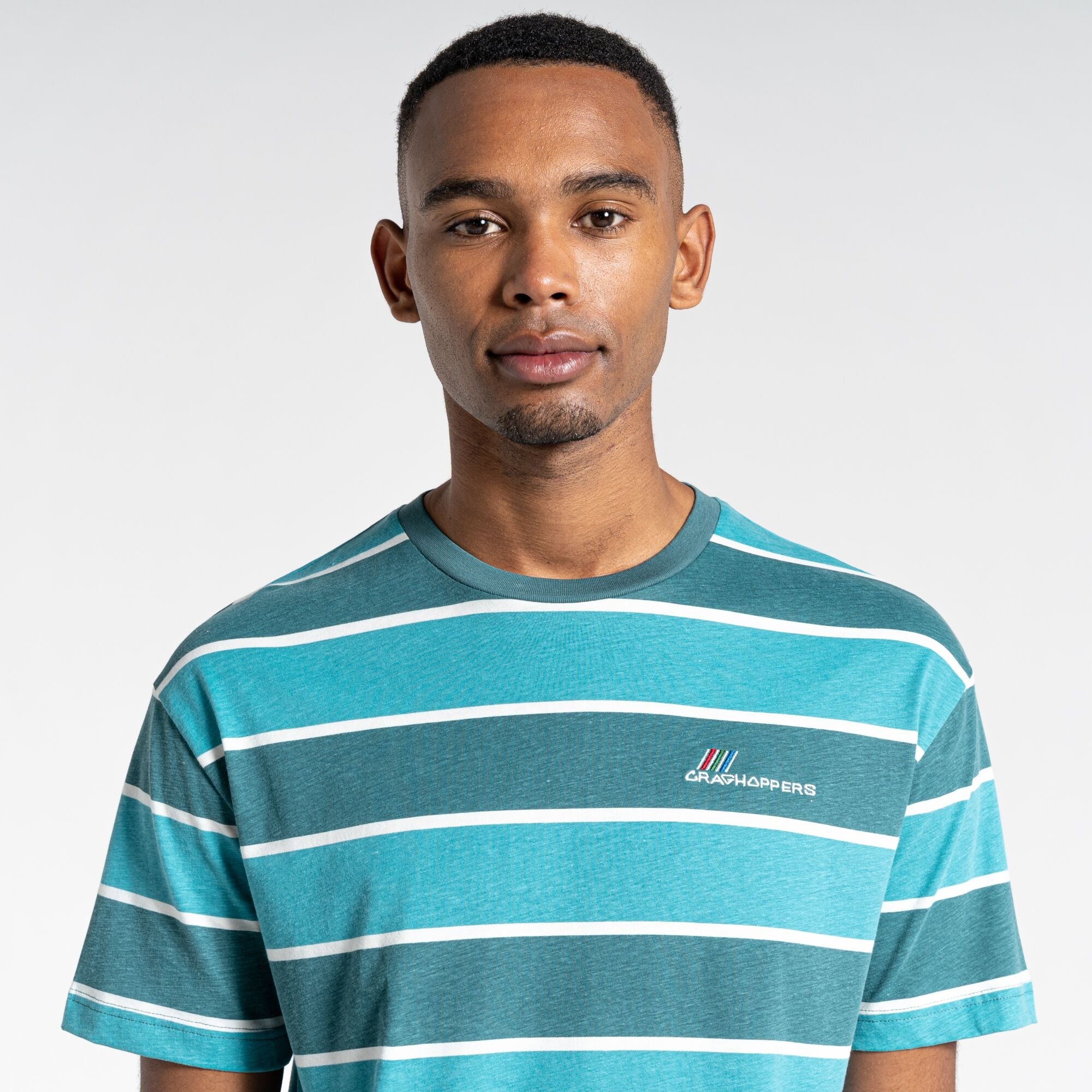 Unisex Ventura Short Sleeved T-Shirt - Sacramento Green Stripe