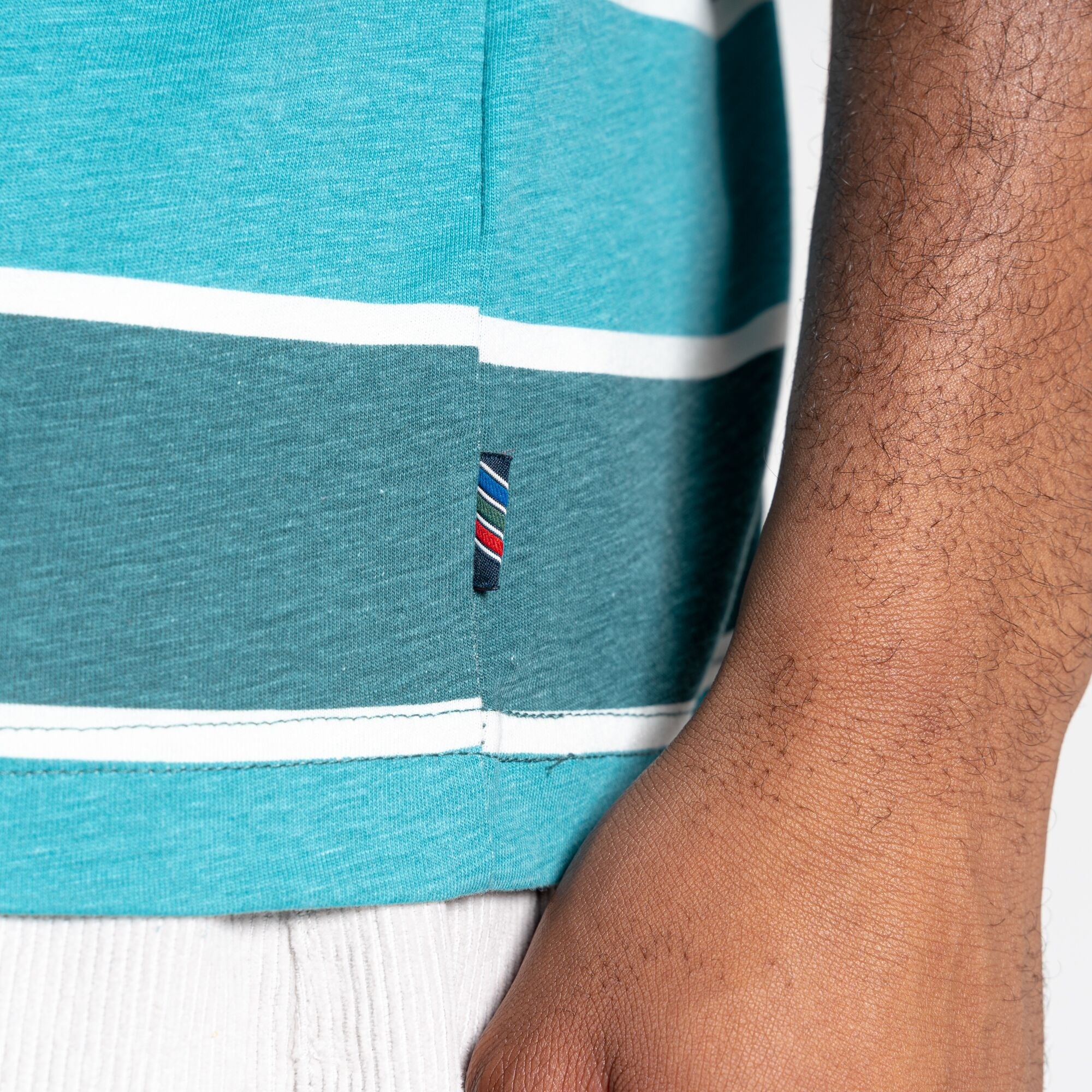 Unisex Ventura Short Sleeved T-Shirt - Sacramento Green Stripe