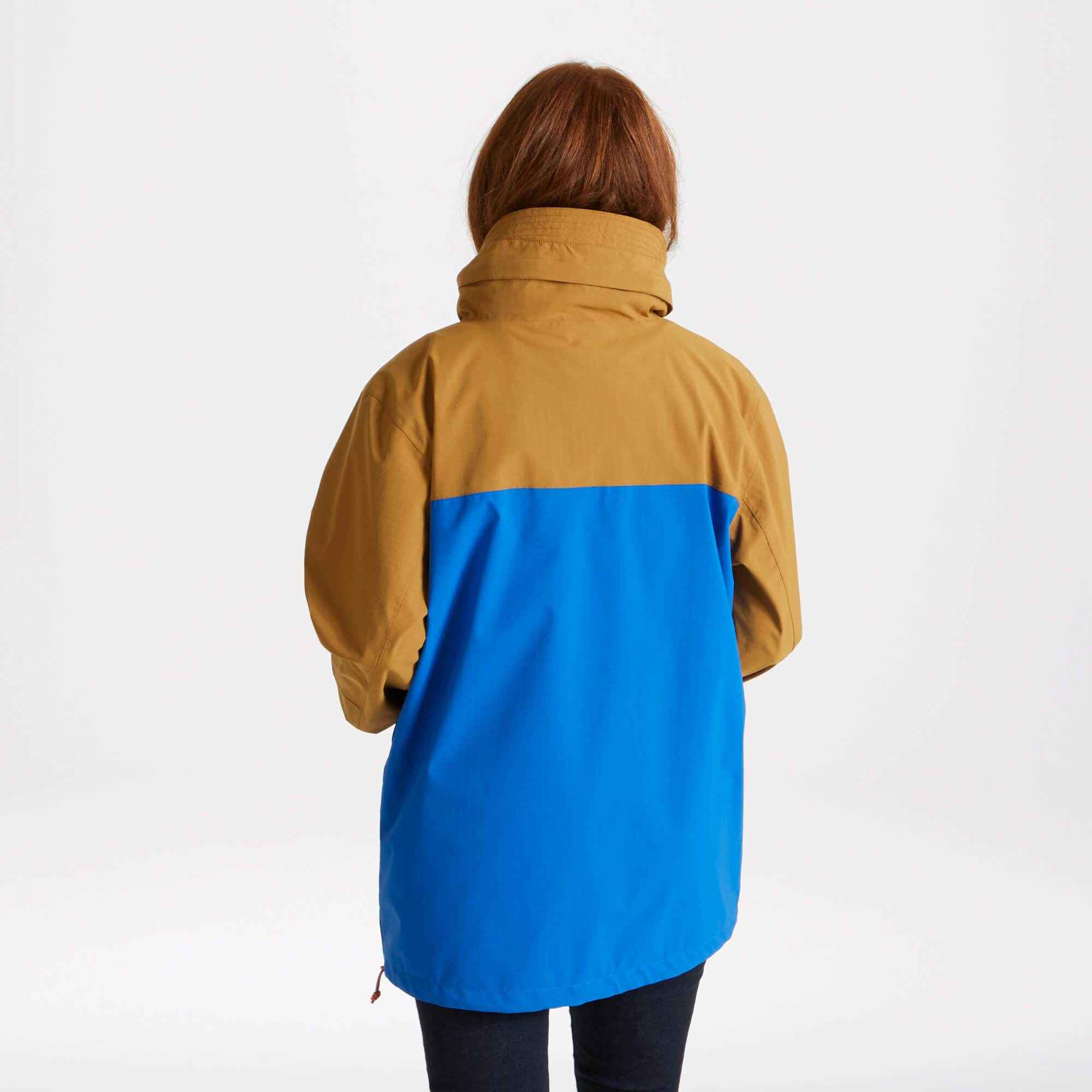 Unisex Anderson Waterproof Cagoule - Dark Raffia/Avalanche Blue