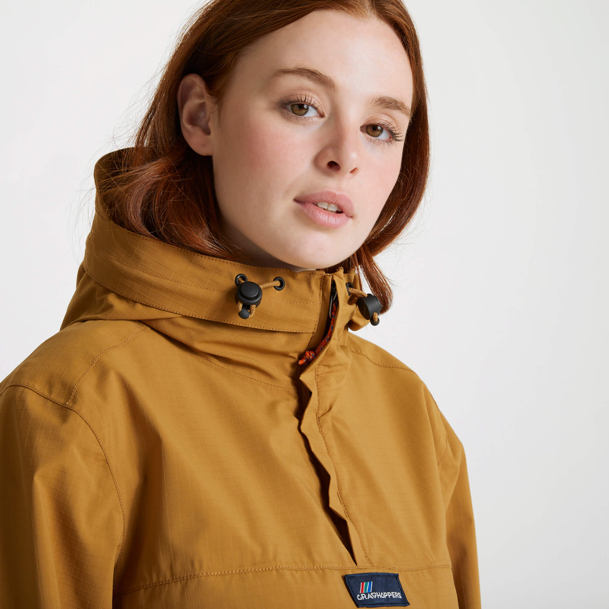 Unisex Anderson Waterproof Cagoule - Dark Raffia/Avalanche Blue