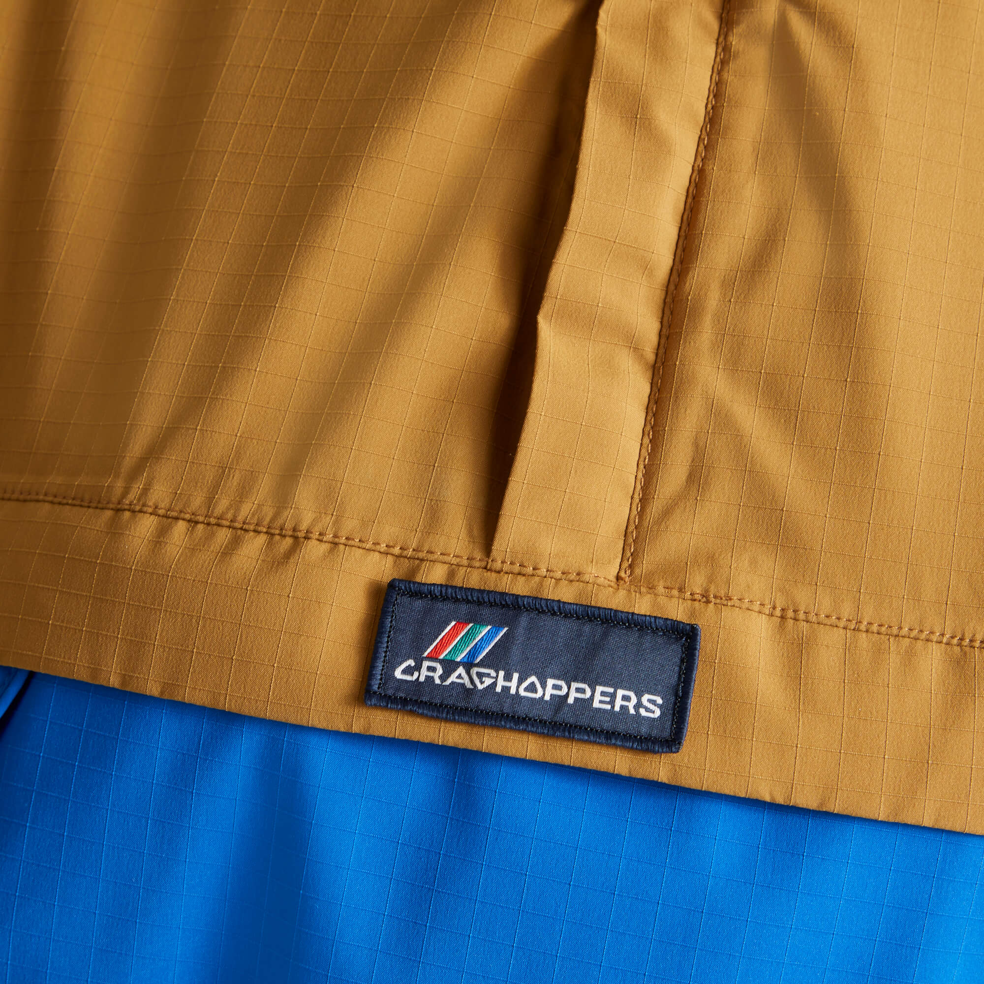 Unisex Anderson Waterproof Cagoule - Dark Raffia/Avalanche Blue