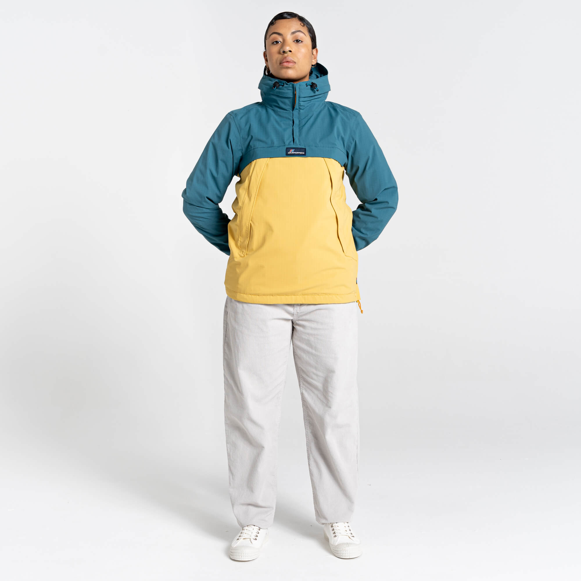 Unisex Anderson Waterproof Cagoule - Sacramento Green/Sunrise Yellow